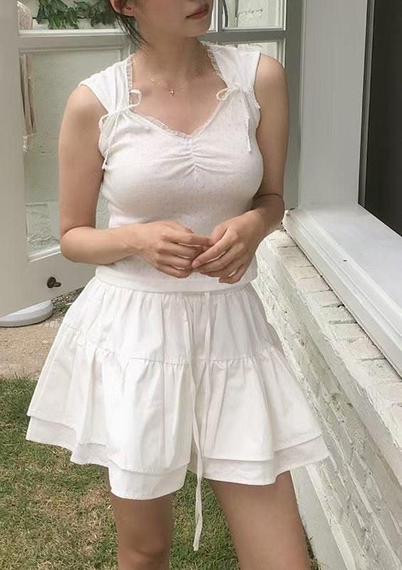 【 ﹏𓊝﹏𓂁﹏⊹ ࣪ ˖綁帶蝴蝶! 滿滿活力感 🎀 早鳥 】𝗣𝘂𝗿𝗲 𝗥𝗮𝗰𝗲 𝗧𝗮𝗻𝗸 𝗧𝗼𝗽