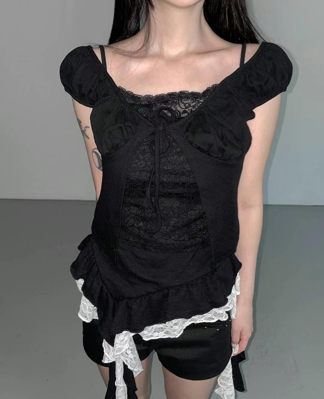 【型格假兩件𝗩𝗜𝗕𝗘 🧸 超人氣早鳥上架𓆩♡𓆪】𝗚𝗼𝗼𝗱 𝗚𝗶𝗿𝗹 𝗧𝗼𝗽 𝗦𝗲𝘁