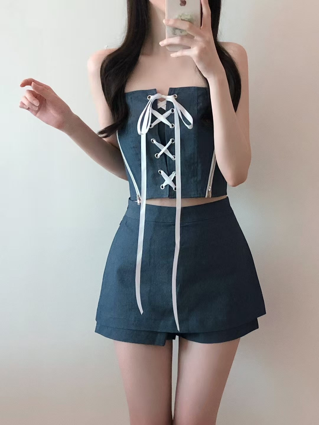 【ᵒᵏᵎᵎ 甜辣女孩𝗚𝗘𝗧⋆.˚🦋༘⋆ 裙仔分𝗦𝗶𝘇𝗲  早鳥！】𝗛𝗼𝘁 𝗚𝗶𝗿𝗹 𝗧𝘂𝗯𝗲 𝗧𝘂𝗯𝗲 𝗧𝗼𝗽 +𝗦𝗸𝗶𝗿𝘁 𝗦𝗲𝘁 (可分開～)