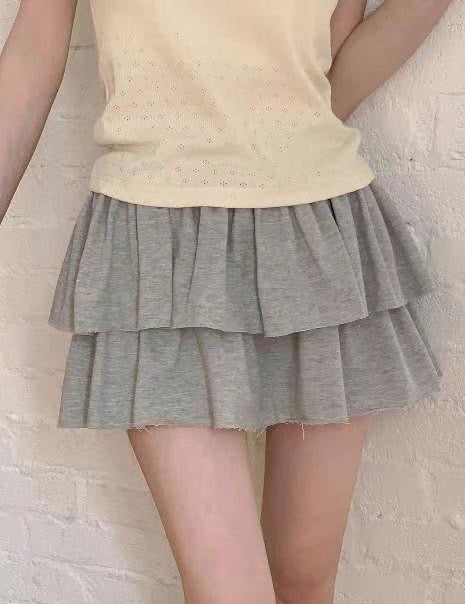 【. ݁₊ ⊹ . ݁ 早鳥~低腰𝗦𝗧𝗬𝗟𝗘⟡ ݁ .兩層蛋糕裙. ⊹ ₊˚🍰 】𝗗𝗿𝗲𝗮𝗺𝘆 𝗖𝗮𝗸𝗲 𝗦𝗸𝗶𝗿𝘁