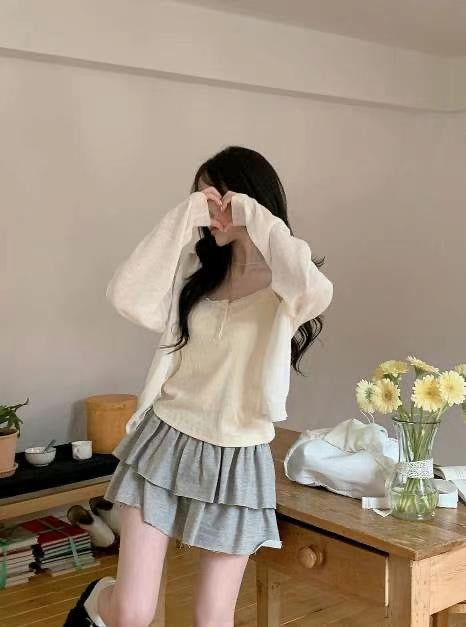 【. ݁₊ ⊹ . ݁ 早鳥~低腰𝗦𝗧𝗬𝗟𝗘⟡ ݁ .兩層蛋糕裙. ⊹ ₊˚🍰 】𝗗𝗿𝗲𝗮𝗺𝘆 𝗖𝗮𝗸𝗲 𝗦𝗸𝗶𝗿𝘁