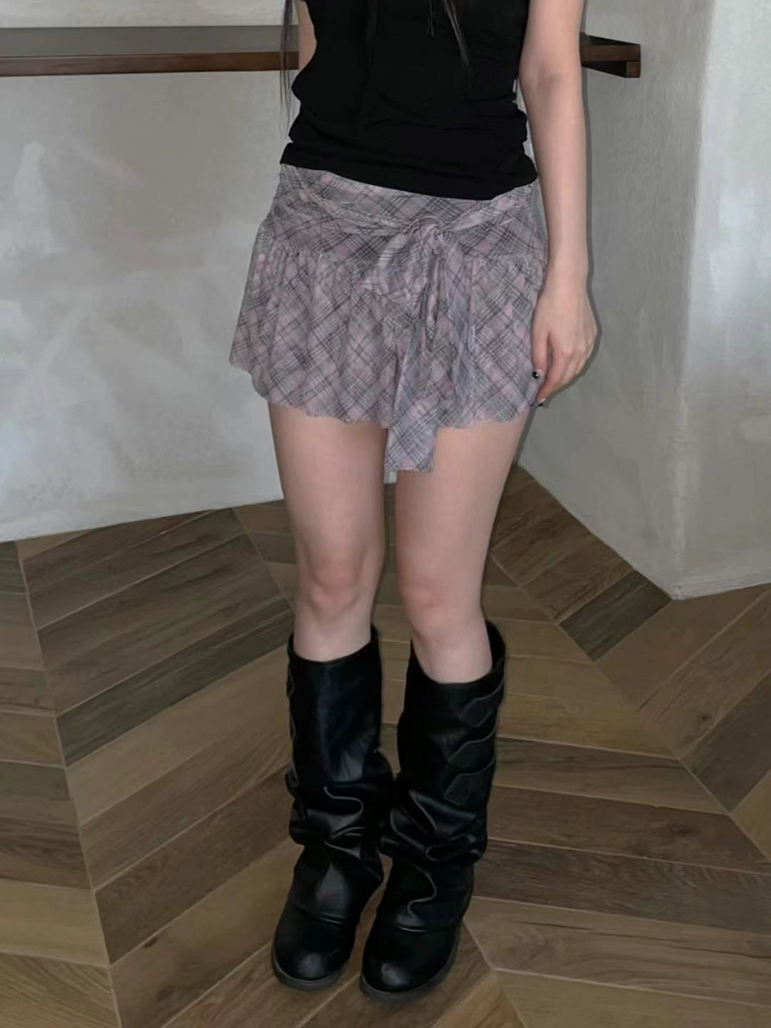 【♡⸝⸝𝗠𝗬 𝗣𝗜𝗖𝗞♡⸝⸝超美綁帶花紋@絕對對得起價錢(˶˃ ᵕ ˂˶) 早鳥 ! 】𝗧𝗶𝗲 𝗨𝗽 𝗠𝗶𝗻𝗶 𝗦𝗸𝗶𝗿𝘁