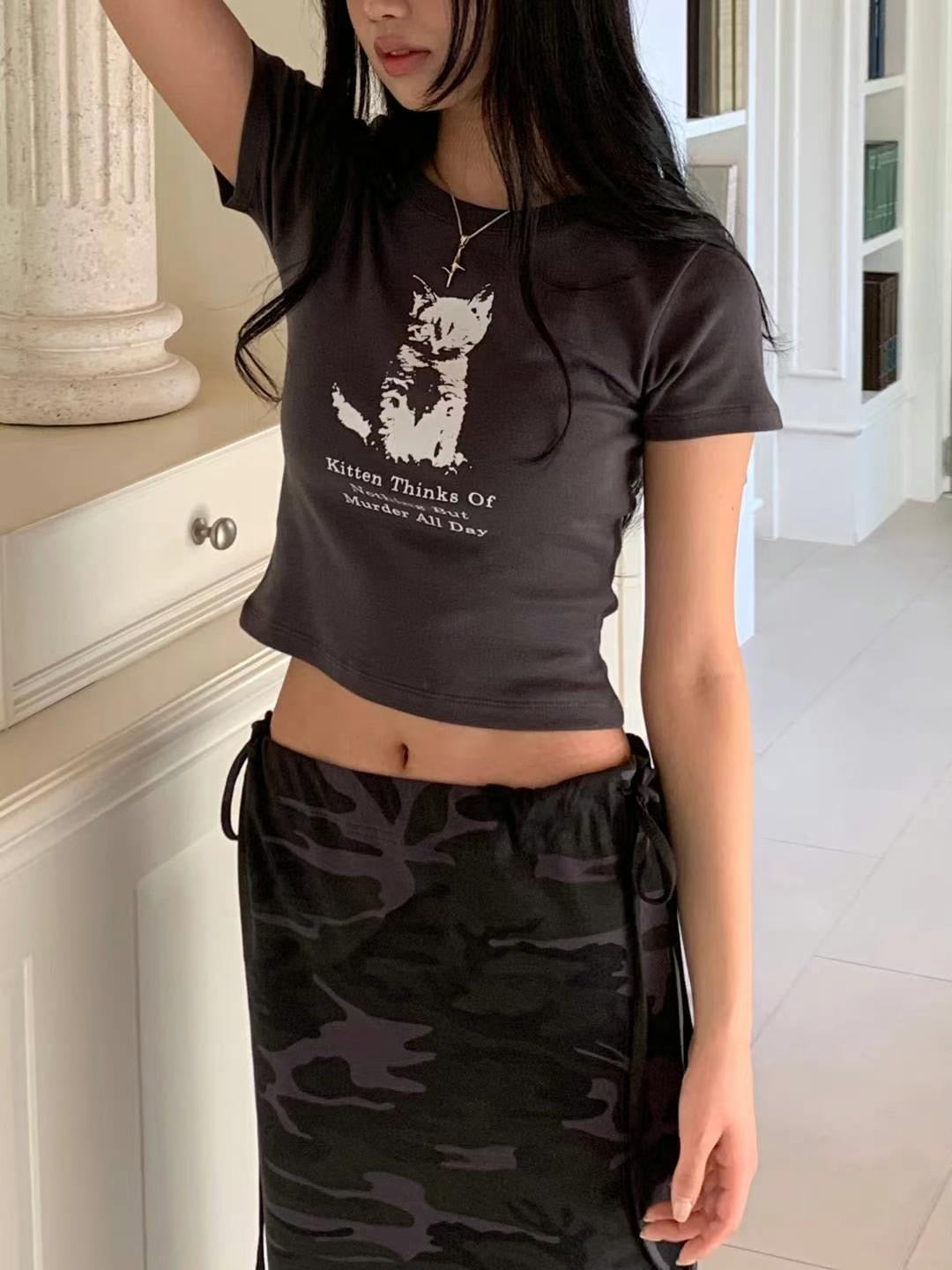 【𝗠𝗲𝗼𝘄！貓咪短版 🐱～早鳥～】𝗞𝗶𝘁𝘁𝘆 𝗛𝗮𝗹𝗳 𝗧𝗼𝗽