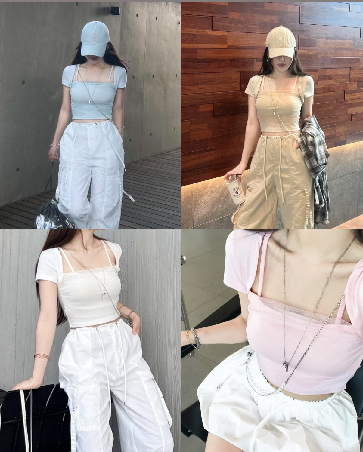 【 ♡( ⸝⸝´꒳`⸝⸝)高級感 拼紗方領𝗧𝗼𝗽🌿˚早鳥~】𝗦𝗾𝘂𝗮𝗿𝗲 𝗖𝗵𝗶𝗳𝗳𝗼𝗻 𝗧𝗼𝗽