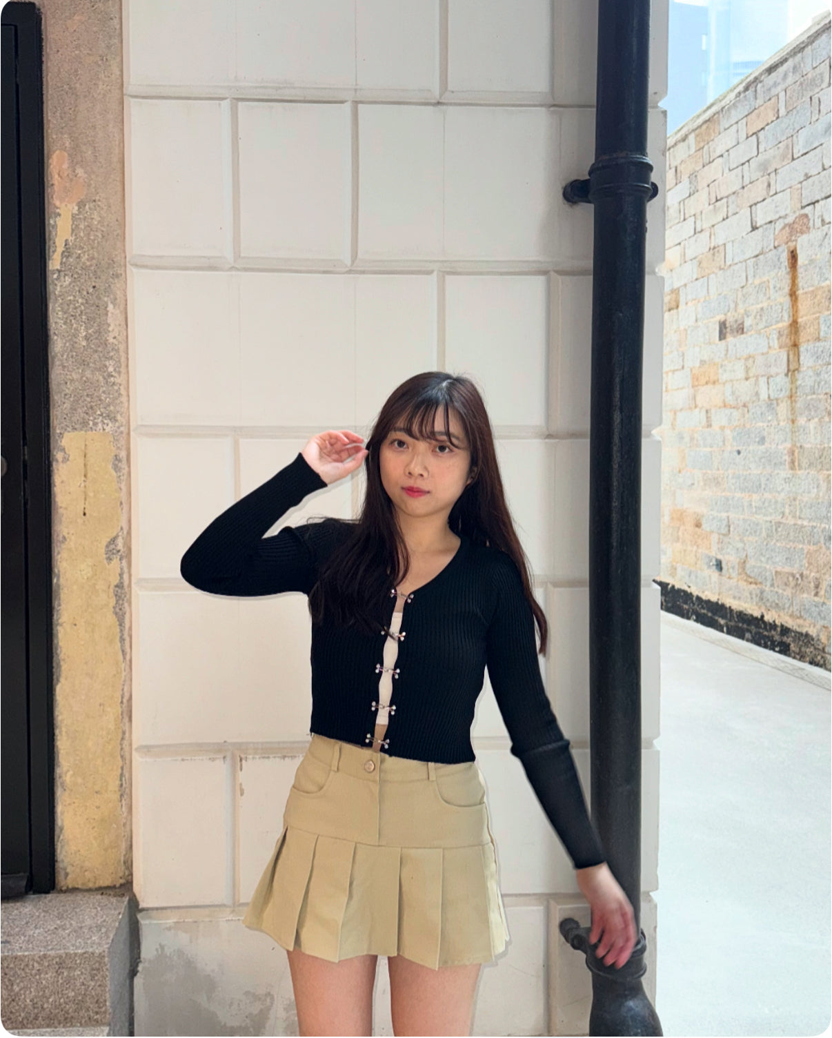 【𓏸♡𓏸 特別金扣扣 超彈性進場 ！𓏸♡𓏸 當外套🆗 】 𝗖𝗿𝘂𝘀𝗵 𝗚𝗶𝗿𝗹 𝗧𝗼𝗽