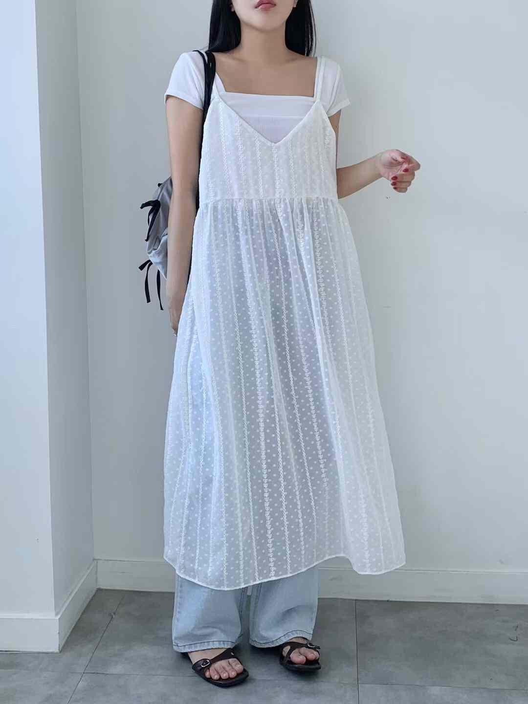 【♡(˃͈ ˂͈ )早鳥蛋糕裙 長版特別奶油色🧈🧈 】𝗗𝗼𝘁 𝗟𝗶𝗻𝗲 𝗢𝗣𝗦