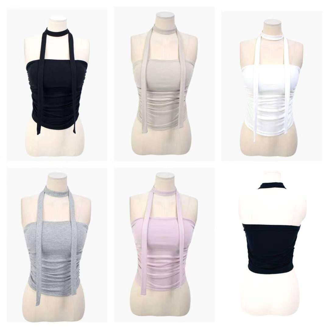 【有𝗣𝘂𝘀𝗵 𝗨𝗽 效果💛💛 𝗦𝘂𝗺𝗺𝗲𝗿 必備】𝗖𝗮𝗿𝗿𝘆 𝗠𝗲 𝗧𝘂𝗯𝗲 𝗧𝗼𝗽 (連𝗣𝗔𝗗) 附圍巾！