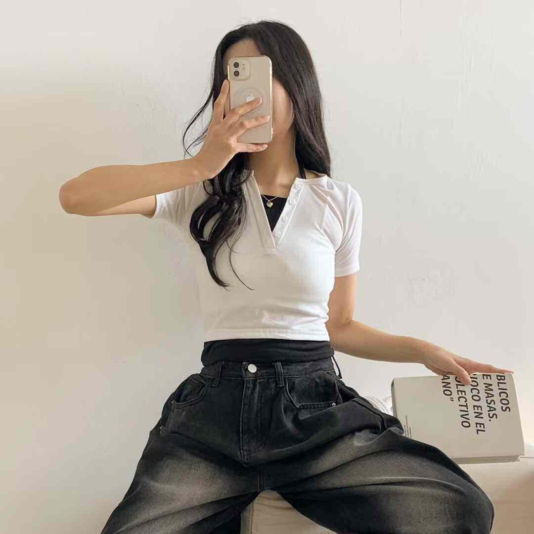 【˜`”°º×鈕扣紋×後綁帶掛頸 ♗♗ 早鳥價  】𝗟𝗶𝘇𝘇𝘆 𝗧𝗼𝗽 𝗦𝗲𝘁