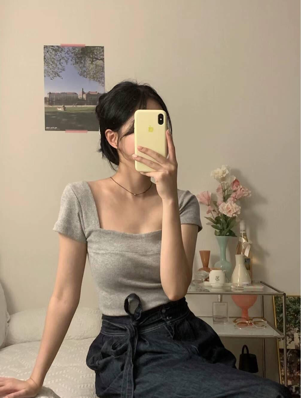 【‧⁺˖(ෆ˙ᵕ˙ෆ)🐰 早鳥百搭方領 | 超彈收腰𝗖𝗿𝗼𝗽 🐰】𝗦𝗾𝘂𝗮𝗿𝗲 𝗕𝘂𝗻𝗻𝘆 𝗖𝗿𝗼𝗽