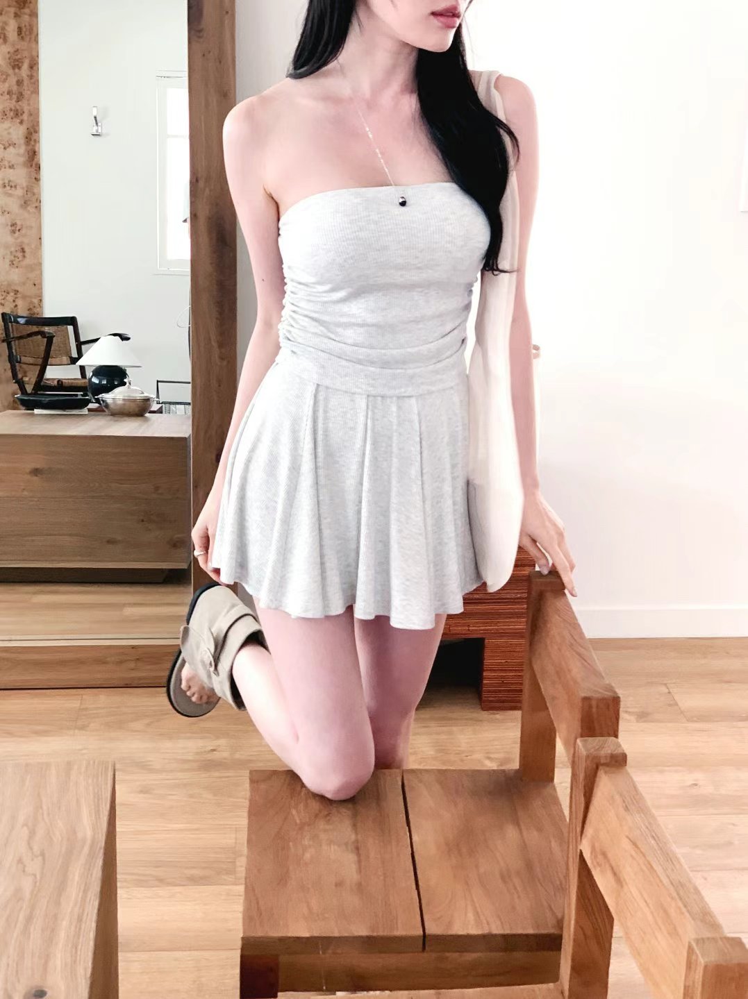 【年尾𝗦𝗲𝘁♡📸 可分開入手! 裙褲安全感滿！】 𝗪𝗮𝘃𝗲 𝗦𝗲𝘁 (連𝗣𝗔𝗗~)