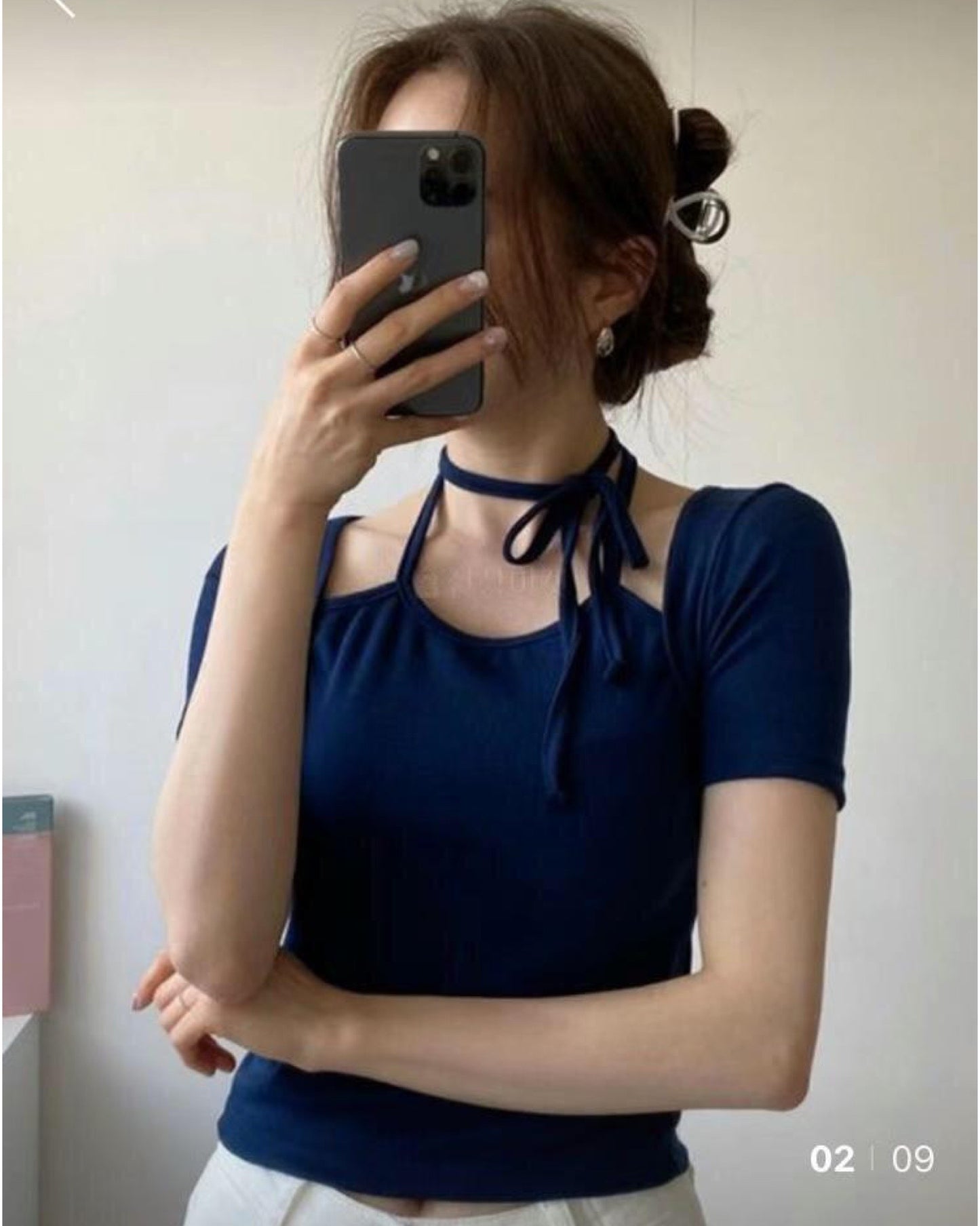 【超美假兩件掛頸.ᐟ.ᐟ】𝗩𝗶𝗯𝗲 𝗚𝗶𝗿𝗹 𝗧𝗼𝗽 (𝗦𝗵𝗼𝗿𝘁 𝗩𝗲𝗿)