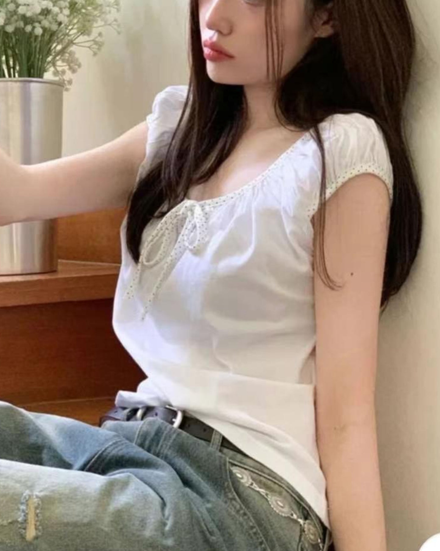 【 ♡可愛感滿 (˃͈ દ ˂͈ ༶ ) 前蝴蝶結帶  ཐིཋྀ 早鳥 ! 】𝗖𝗮𝗻𝗱𝘆 𝗚𝗶𝗿𝗹 𝗧𝗼𝗽