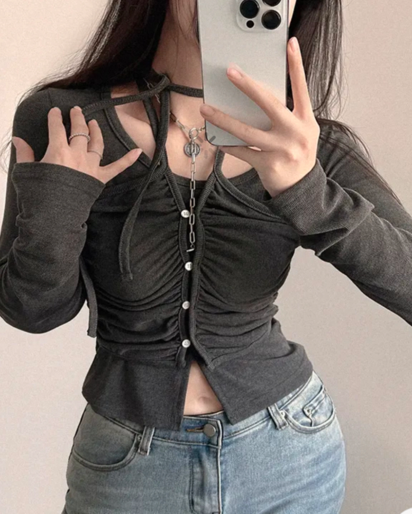 【早鳥！ | 爆鈕綁帶～滿滿細節感 ！型格𝗚𝗶𝗿𝗹 🤎 】𝗕𝗼𝗺𝗯 𝗜𝘁 𝗧𝗼𝗽