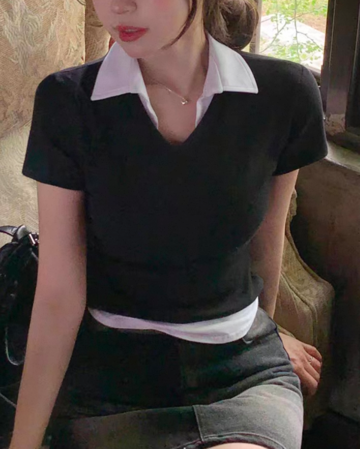 【𓂃۶ৎ小領子完全加分🎓超挺身𝗣𝗢𝗟𝗢假兩件  照打𝟴𝟮折ଘ(੭ˊᵕˋ)੭】 𝗙𝗹𝗲𝘅 𝗣𝗼𝗹𝗼 𝗡𝗲𝗰𝗸 𝗖𝗿𝗼𝗽