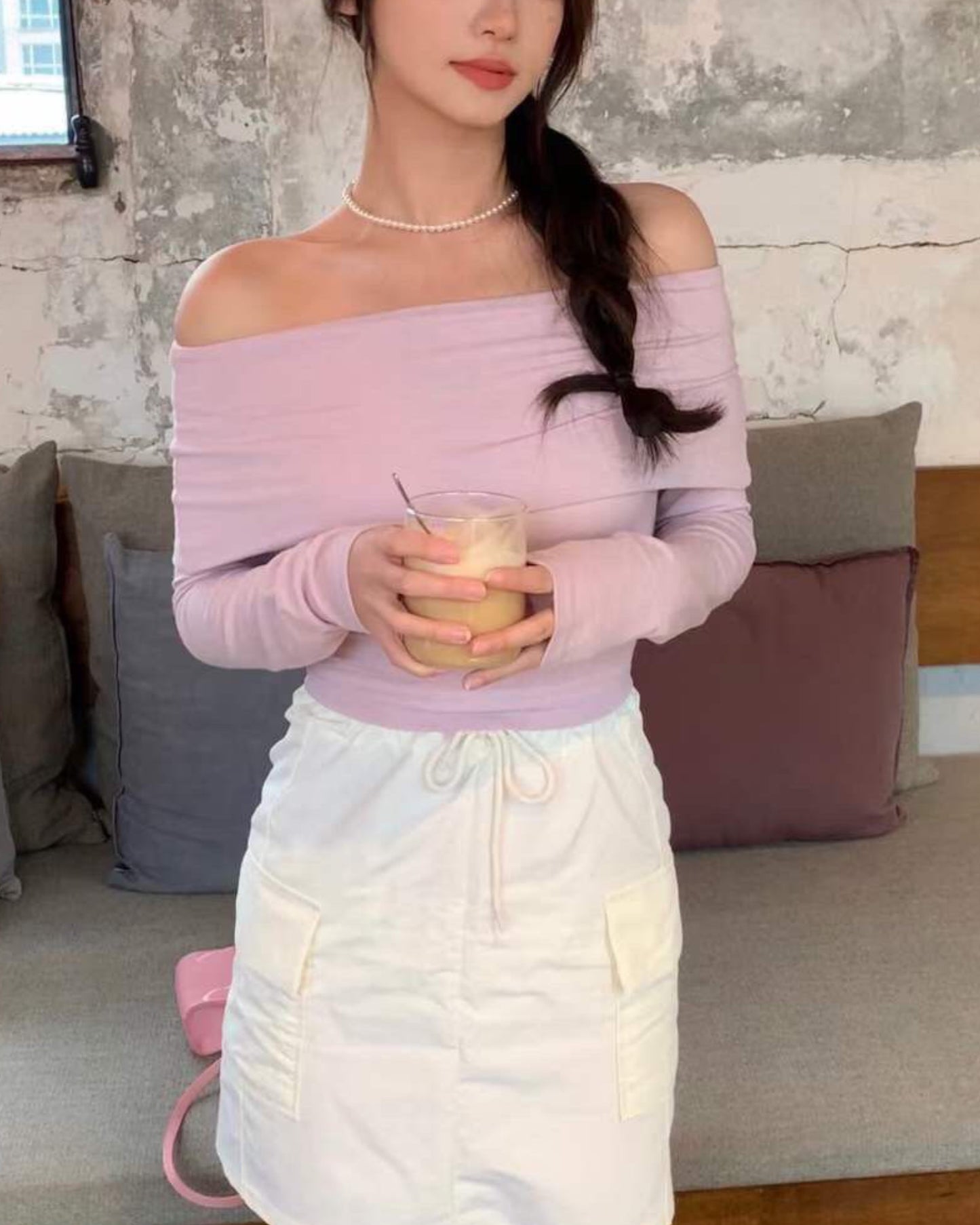 【超推春天粉色🍇🍇 闊版！  】𝗣𝗶𝗻𝗸𝘆 𝗢𝗳𝗳 𝗦𝗵𝗼𝘂𝗹𝗱𝗲𝗿 𝗧𝗼𝗽