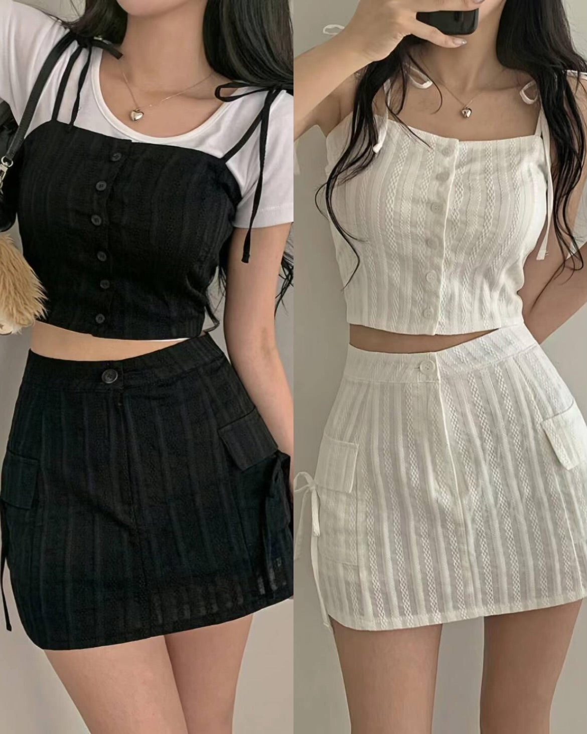 【 高質精緻感.ᐟ.ᐟ | 裙仔分𝗦𝗶𝘇𝗲+分開入手.ᐟ.ᐟ】𝗠𝗼𝗰𝗵𝗶  𝗧𝗼𝗽 +𝗦𝗸𝗶𝗿𝘁 𝗦𝗲𝘁