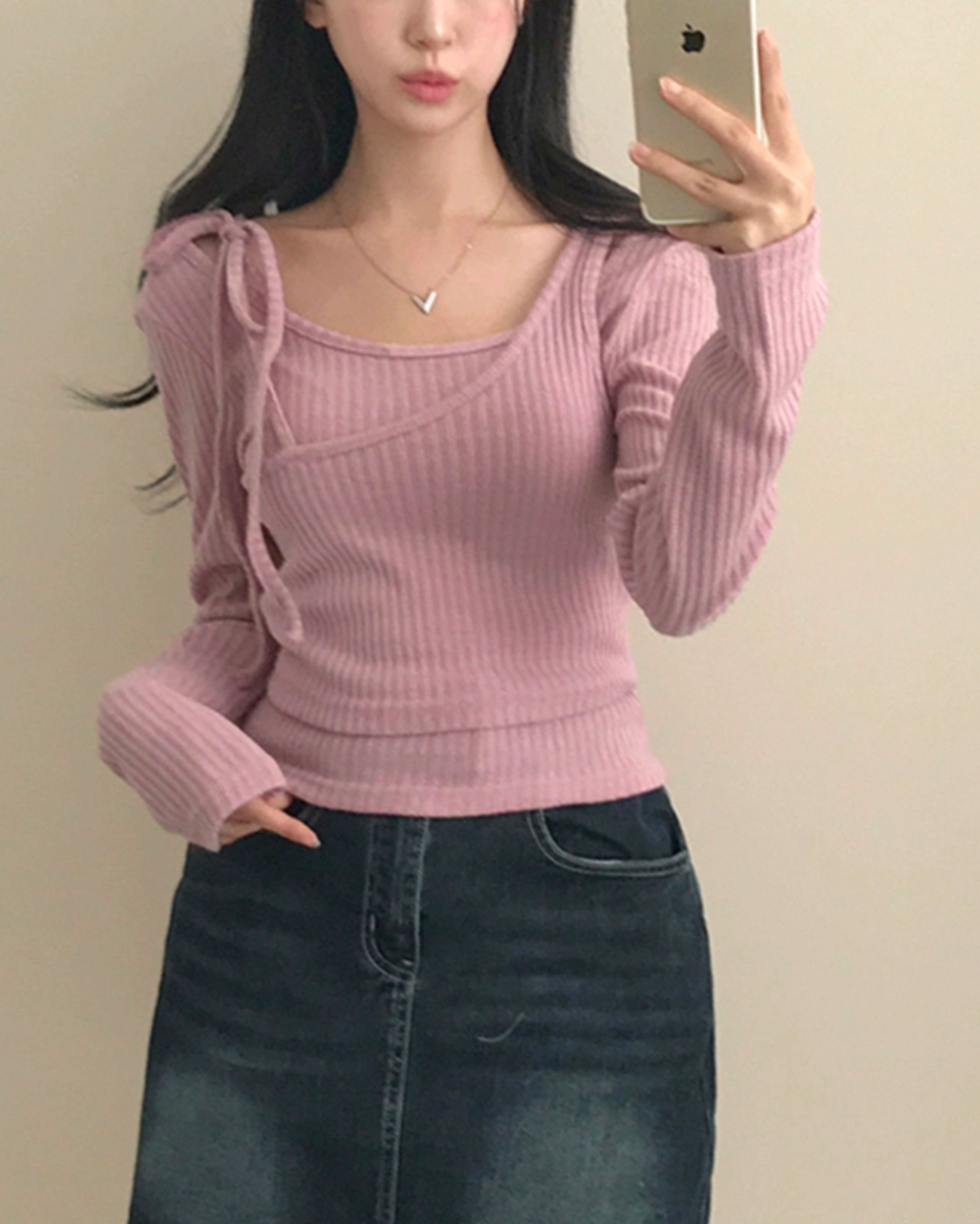 【早鳥價~ 小交疊掛頸𝗩𝗲𝗿.𝟮♡♡ 】𝗥𝗶𝗯𝗯𝗼𝗻 𝗡𝗲𝗰𝗸𝗹𝗮𝗰𝗲 𝗧𝗼𝗽 +𝗩𝗲𝘀𝘁 𝗦𝗲𝘁