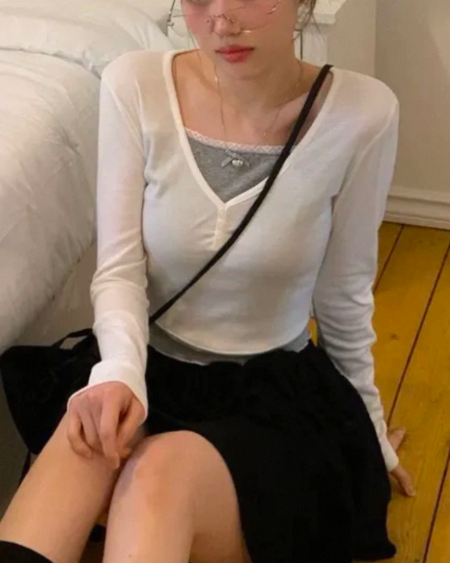 【早鳥～價～拼色假兩件♔♔ 】𝗦𝘄𝗲𝗲𝘁 𝗚𝗶𝗿𝗹 𝗧