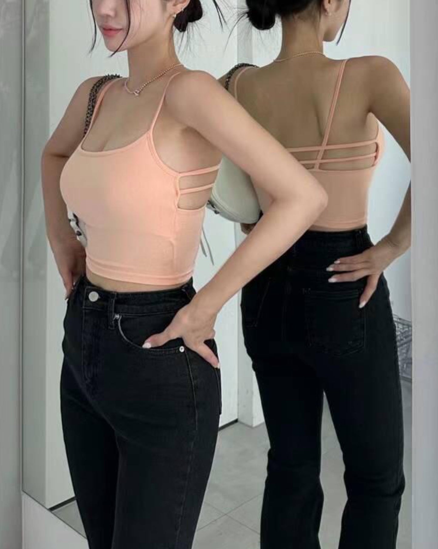 【有𝗣𝘂𝘀𝗵 𝗨𝗽 效果+後面露背.ᐟ.ᐟ】𝗟𝗶𝗻𝗲 𝗨𝗽 𝗕𝗿𝗮 𝗧𝗼𝗽 (連𝗣𝗔𝗗)