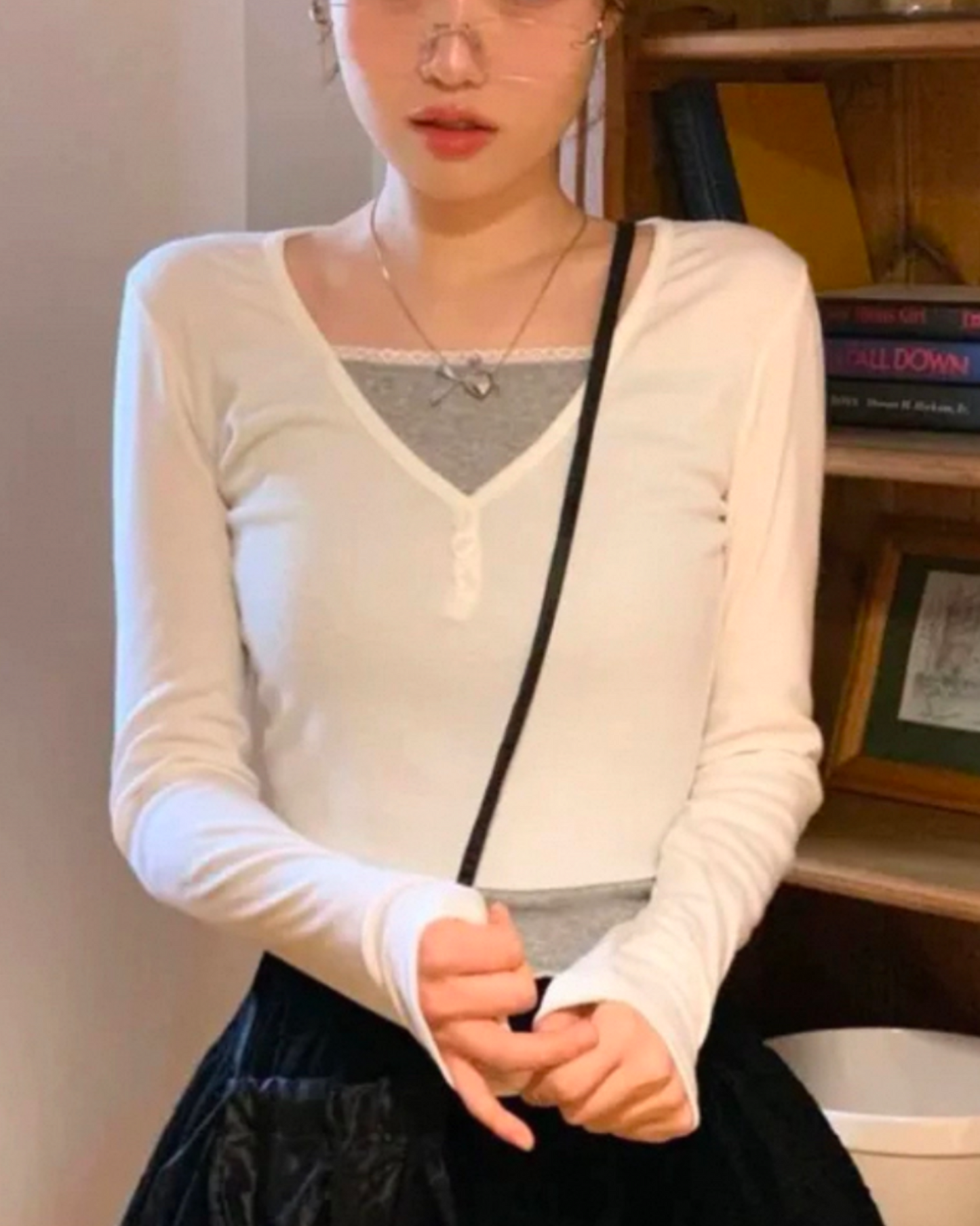 【早鳥～價～拼色假兩件♔♔ 】𝗦𝘄𝗲𝗲𝘁 𝗚𝗶𝗿𝗹 𝗧