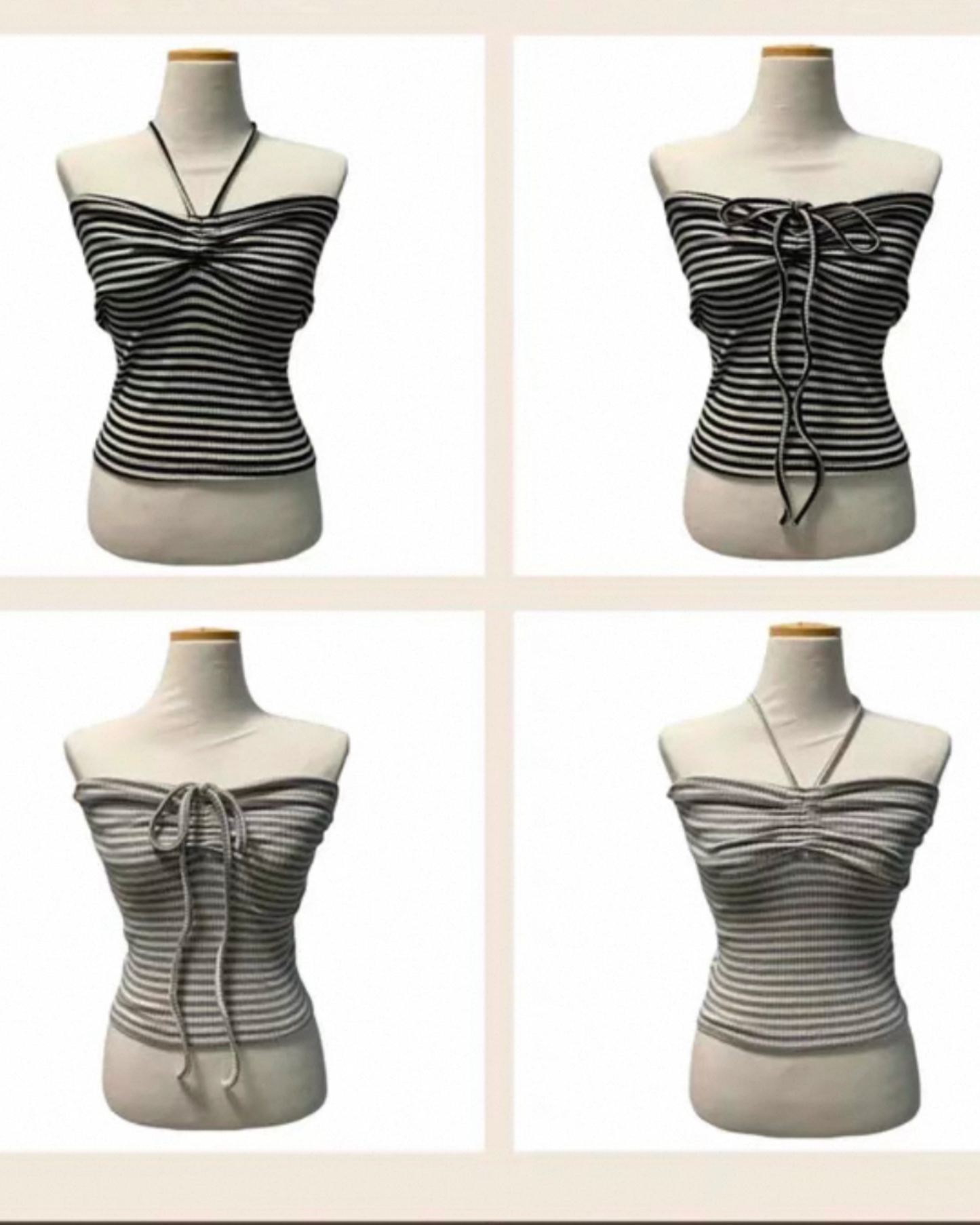 【୧ ‧₊˚ 🍮 𝗧𝘄𝗼-𝘄𝗮𝘆𝘀 綁帶心形抓胸～熱賣人氣=🍄=】綁帶心形平口背心