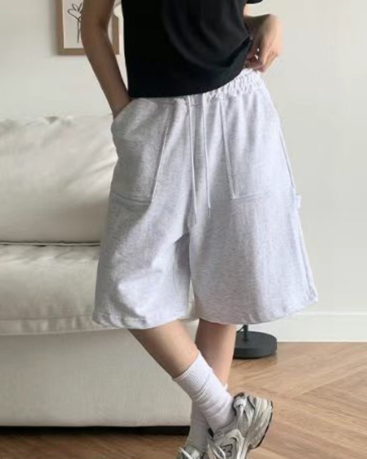 【ᶻ 𝗓 𐰁小褲袋！舒服棉質 ！懶人𝗢𝗢𝗧𝗗☕︎】運動𝟳分棉褲