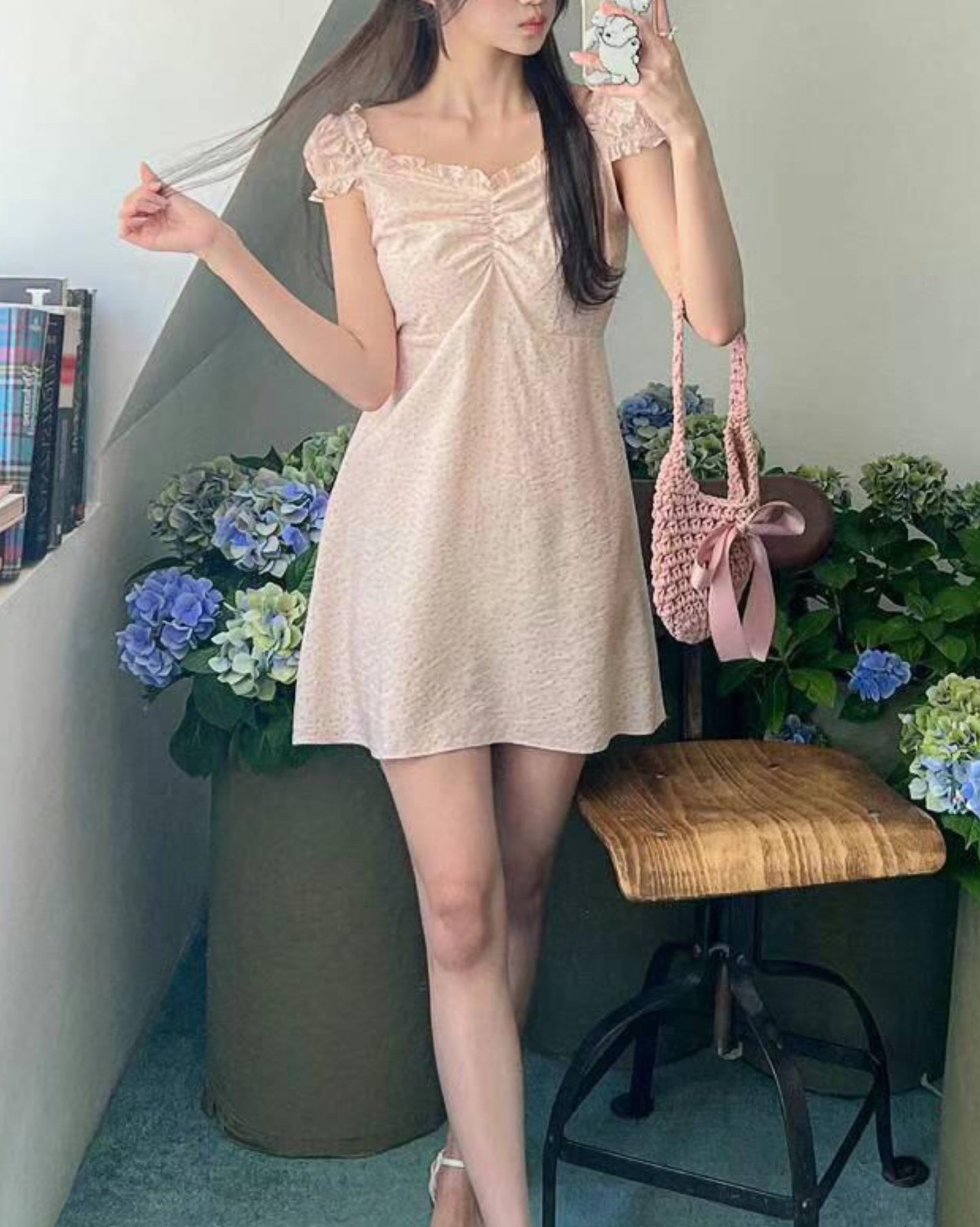 【''₊˚.🎧 ✩｡約會系列💗𝗢𝗻𝗻𝗶風💗溫柔靚碎花裙 】公主袖碎花裙