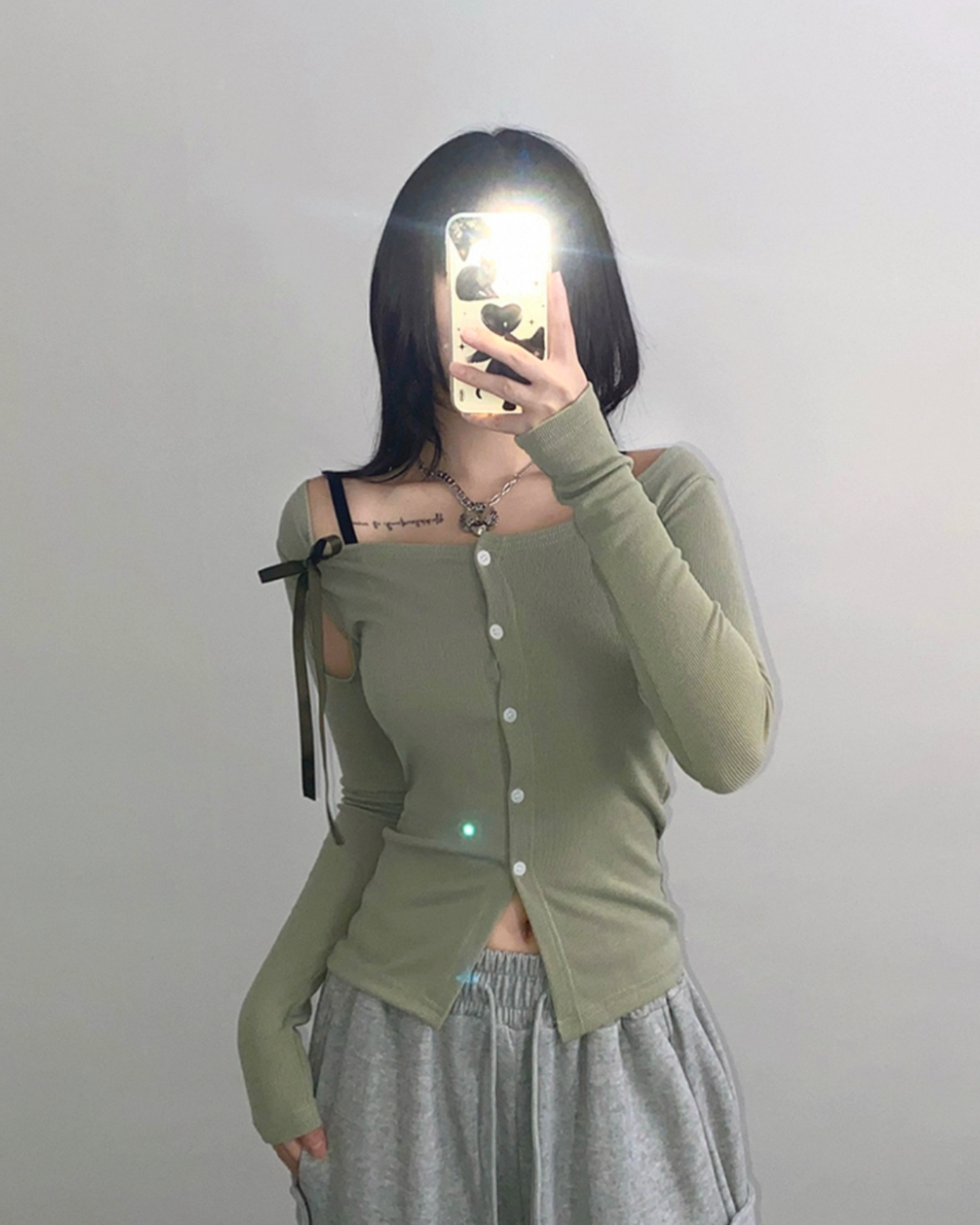 【早鳥！ | 可愛長款✨✨】鏤空平肩裝