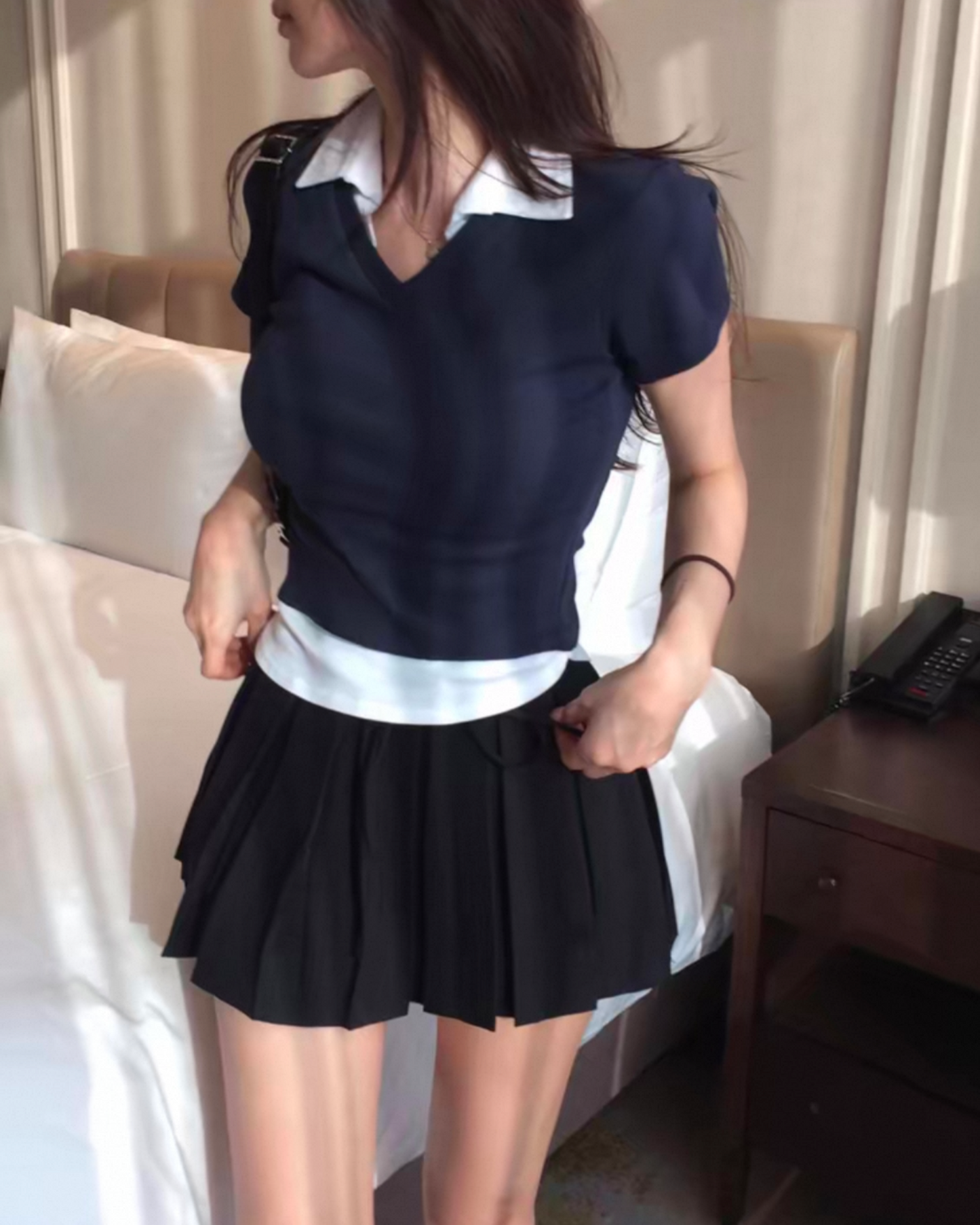 【𓂃۶ৎ小領子完全加分🎓超挺身𝗣𝗢𝗟𝗢假兩件  照打𝟴𝟮折ଘ(੭ˊᵕˋ)੭】 𝗙𝗹𝗲𝘅 𝗣𝗼𝗹𝗼 𝗡𝗲𝗰𝗸 𝗖𝗿𝗼𝗽