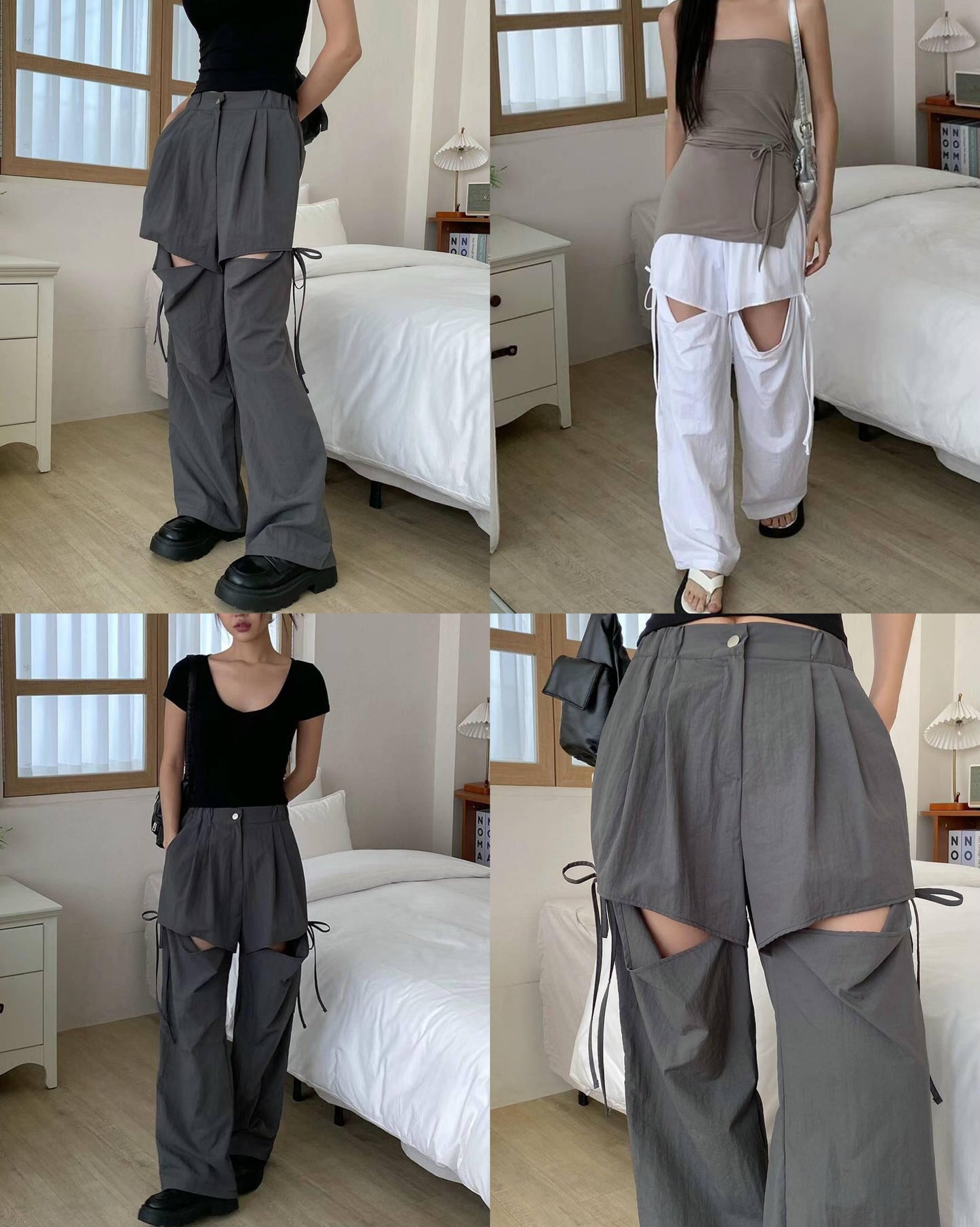 【早鳥價｜𝗬𝟮𝗞X 𝗥𝗶𝗯𝗯𝗼𝗻.ᐟ.ᐟ】破洞綁帶褲