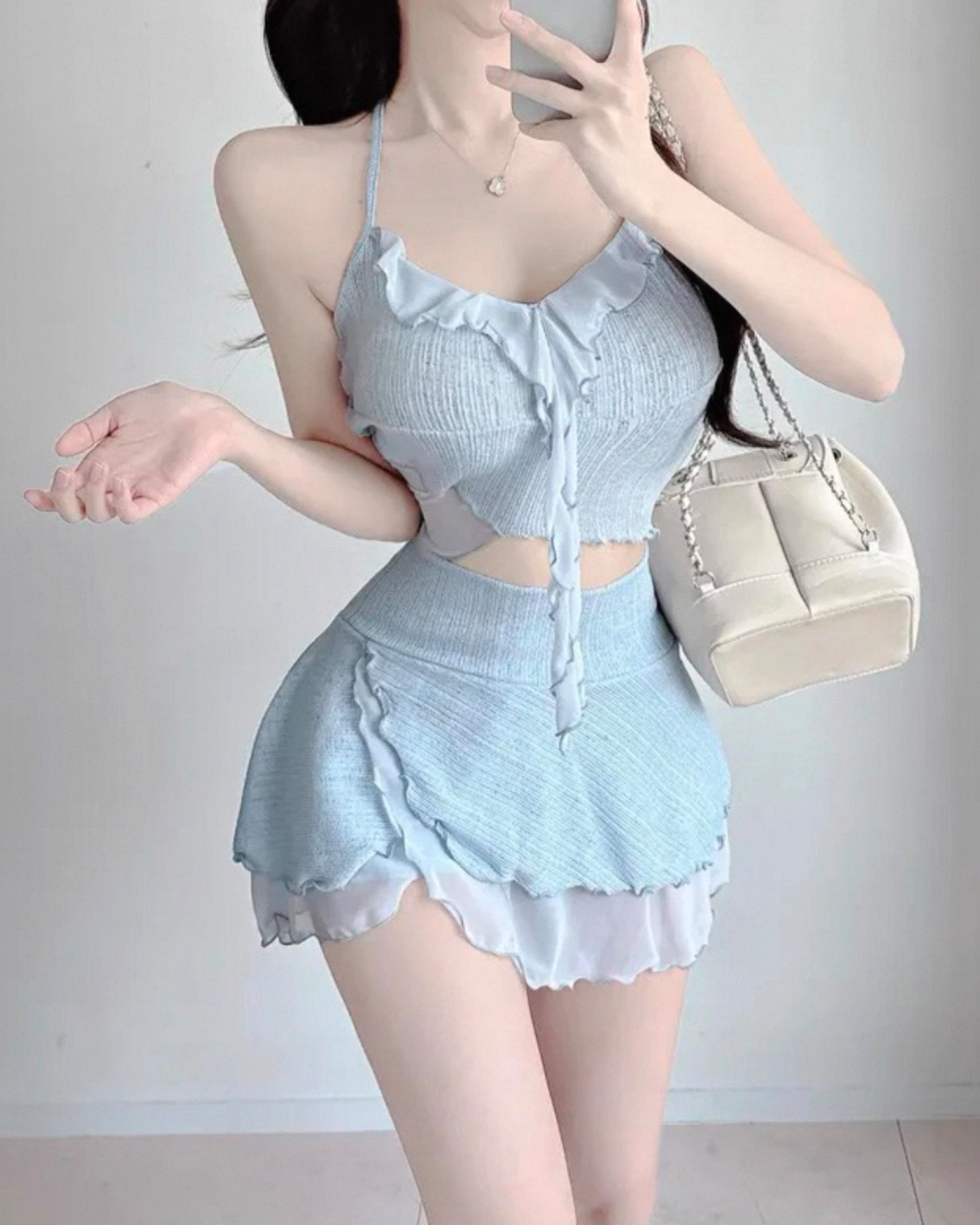 【ᵒᵏᵎᵎ 渡假𝗩𝗜𝗕𝗘˚ ༘ ೀ⋆｡˚透膚𝗟𝗔𝗬𝗘𝗥 仙氣𝗨𝗣💖早鳥！】𝗦𝗼𝗱𝗮 𝗣𝗶𝗰𝗸 𝗧𝗼𝗽 +𝗦𝗸𝗶𝗿𝘁 𝗦𝗲𝘁 (裙褲！)