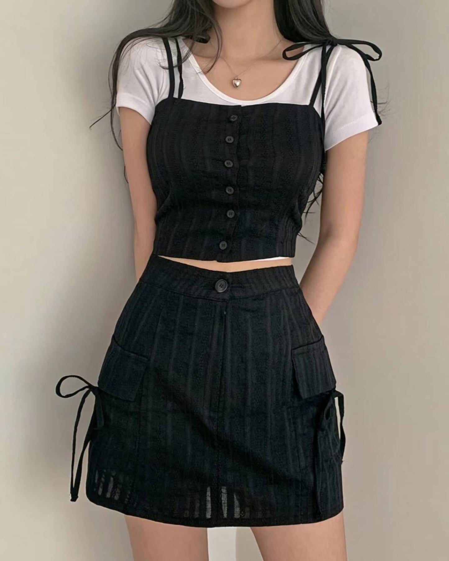 【 高質精緻感.ᐟ.ᐟ | 裙仔分𝗦𝗶𝘇𝗲+分開入手.ᐟ.ᐟ】𝗠𝗼𝗰𝗵𝗶  𝗧𝗼𝗽 +𝗦𝗸𝗶𝗿𝘁 𝗦𝗲𝘁