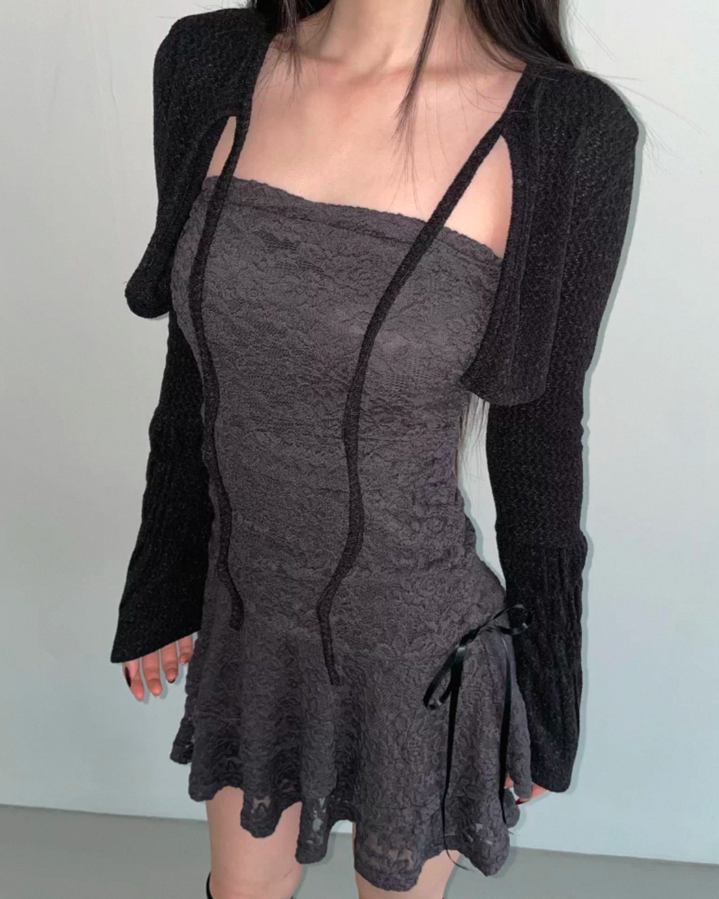 【早鳥～美美花刺繡 🌷高包覆感  ! 傘型皺摺𝗟𝗔𝗬𝗘𝗥 !】𝗙𝗿𝗲𝗻𝗰𝗵 𝗚𝗶𝗿𝗹 𝗢𝗣𝗦