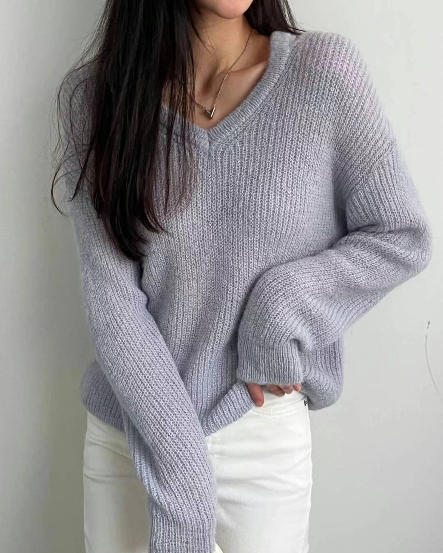 【早鳥價 | 𝗟𝗮𝘃𝗲𝗻𝗱𝗲𝗿 ！~~】𝗩 𝗦𝗵𝗮𝗽𝗲 𝗞𝗻𝗶𝘁 𝗧𝗼𝗽