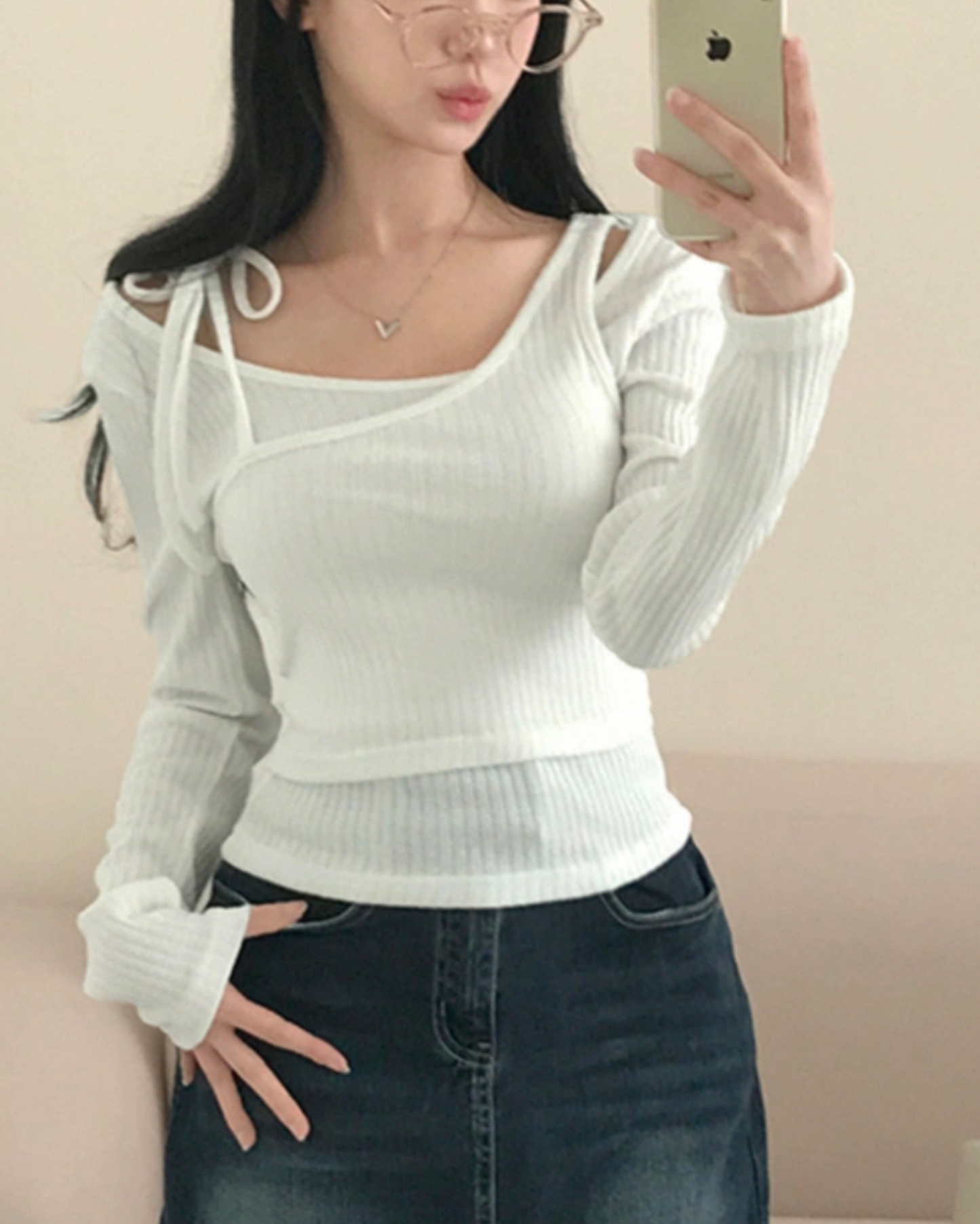 【早鳥價~ 小交疊掛頸𝗩𝗲𝗿.𝟮♡♡ 】𝗥𝗶𝗯𝗯𝗼𝗻 𝗡𝗲𝗰𝗸𝗹𝗮𝗰𝗲 𝗧𝗼𝗽 +𝗩𝗲𝘀𝘁 𝗦𝗲𝘁