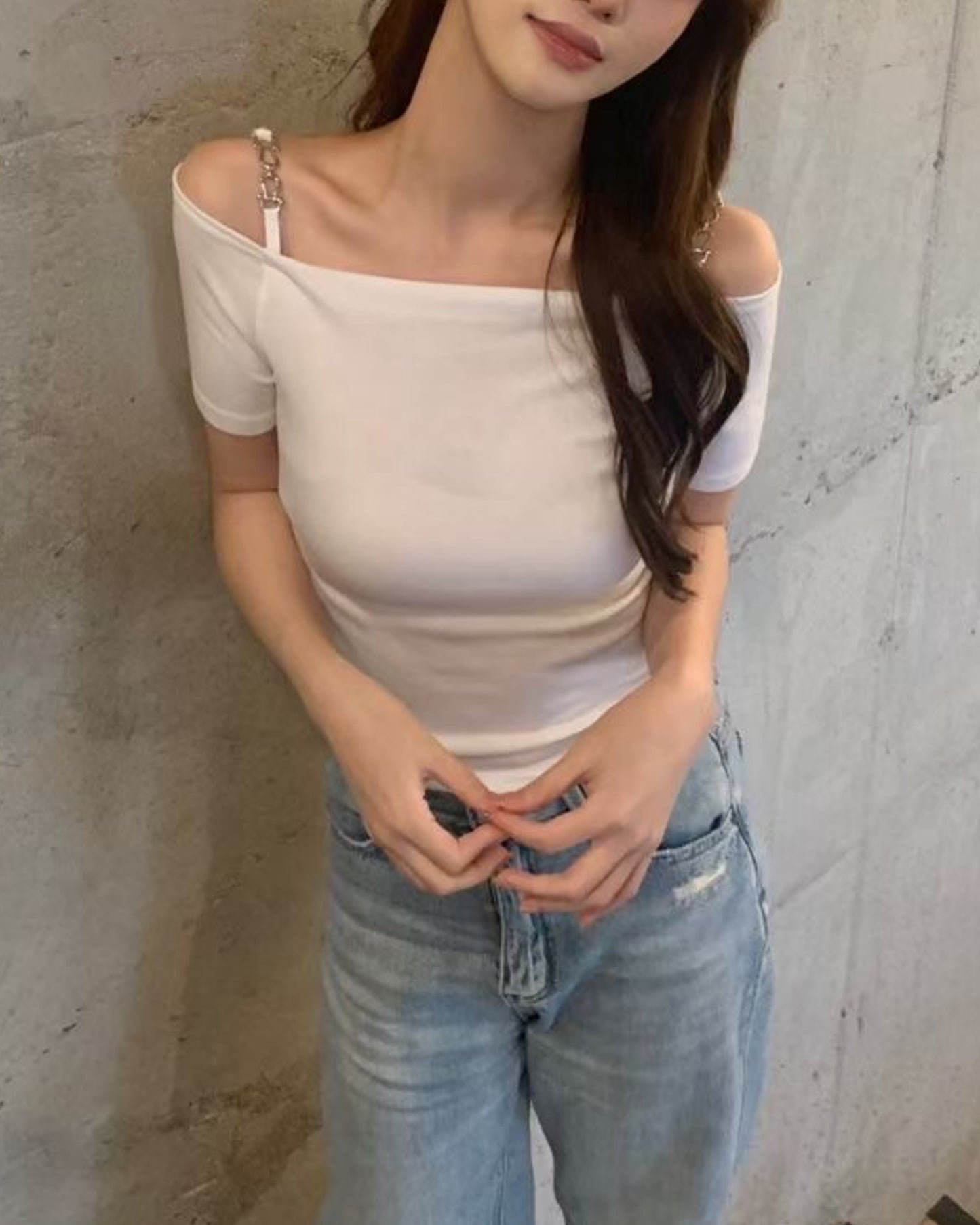 【₊˚⊹ᰔ⋆. 𐙚  ˚特別𝗖𝗵𝗮𝗶𝗻小露肩 早鳥！】𝗗𝗼𝘂𝗯𝗹𝗲 𝗖𝗵𝗮𝗶𝗻 𝗧𝗼𝗽