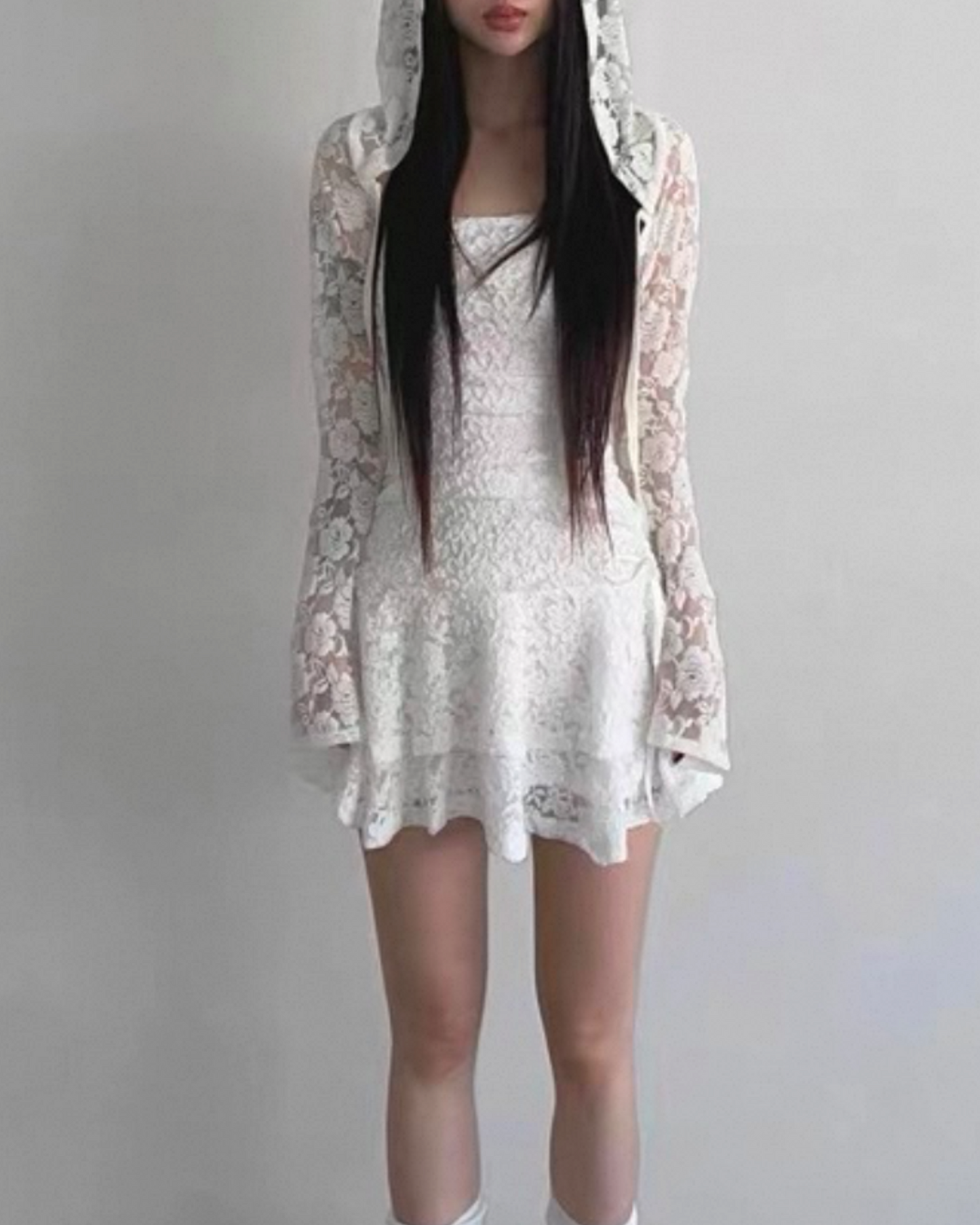 【早鳥～美美花刺繡 🌷高包覆感  ! 傘型皺摺𝗟𝗔𝗬𝗘𝗥 !】𝗙𝗿𝗲𝗻𝗰𝗵 𝗚𝗶𝗿𝗹 𝗢𝗣𝗦