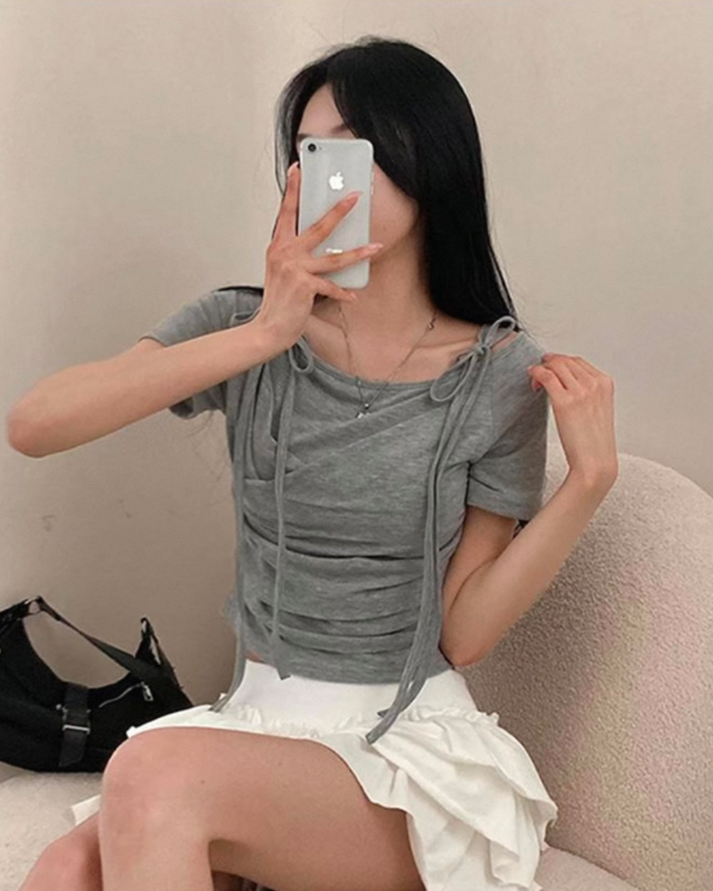 【 𝗦𝗹𝗶𝗺 𝗖𝘂𝘁 -`♡´-𝗣𝗜𝗖𝗞 早鳥 ！ 交叉綁帶𝗗𝗲𝘁𝗮𝗶𝗹】𝗦𝗵𝗶𝗿𝗿𝗶𝗻𝗴 𝗦𝗹𝗶𝗺 𝗖𝘂𝘁 𝗖𝗿𝗼𝗽