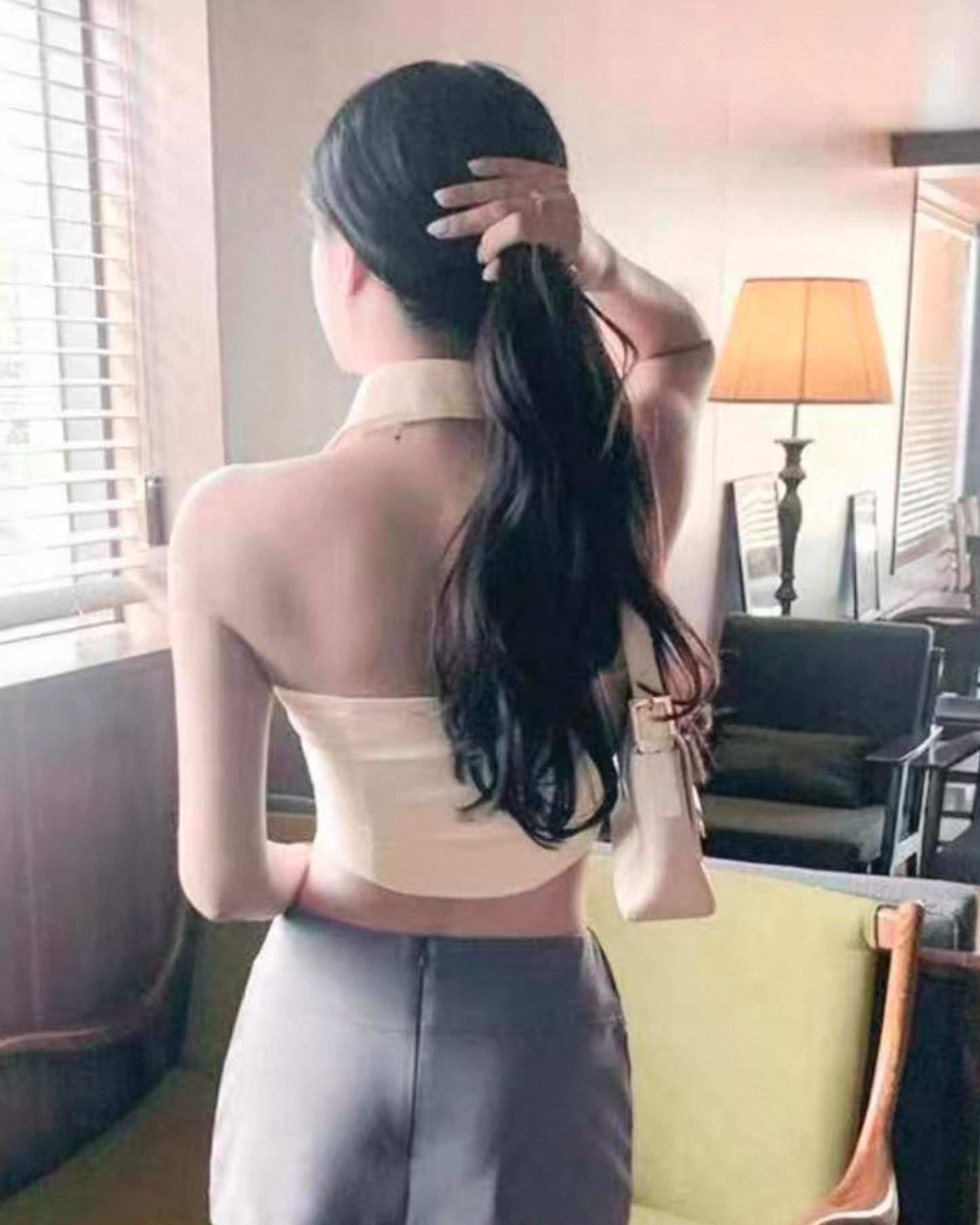 【𐙚₊˚☁️⊹背多芬炸裂♡掛頸露背♡西裝𝗖𝗼𝗹𝗹𝗮𝗿氣質𝗨𝗣ﮩ٨早鳥】𝗛𝗮𝗹𝘁𝗲𝗿 𝗖𝗼𝗹𝗹𝗮𝗿 𝗩𝗲𝘀𝘁