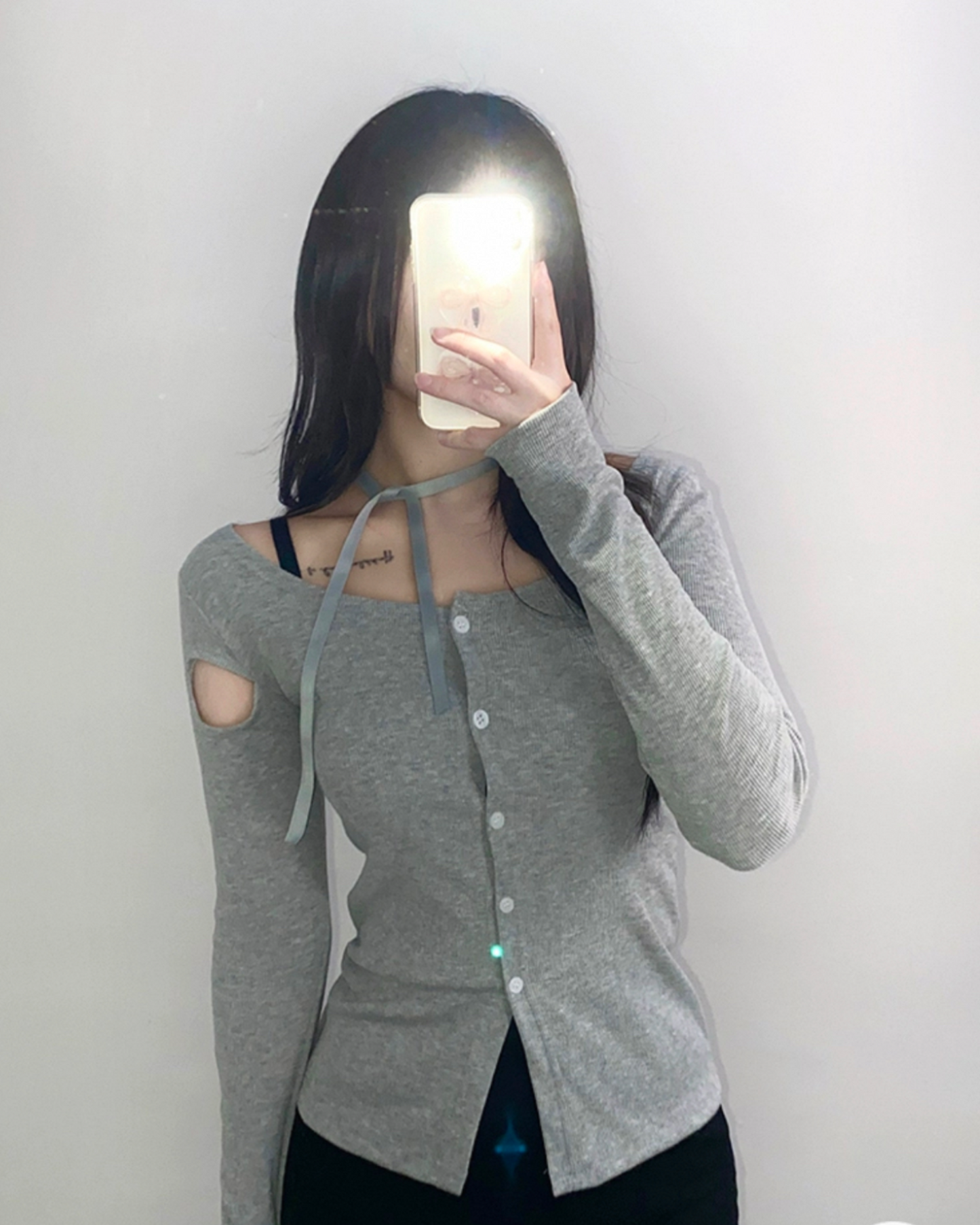 【早鳥！ | 可愛長款✨✨】鏤空平肩裝