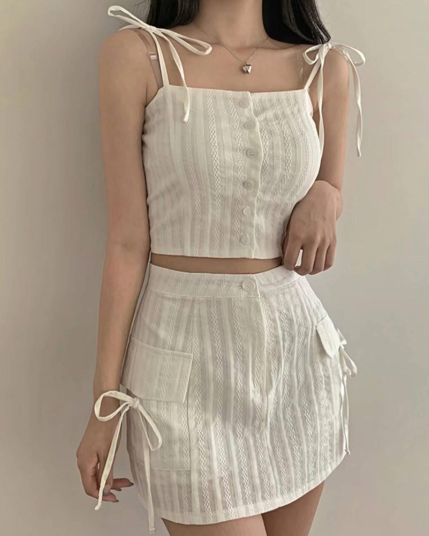 【 高質精緻感.ᐟ.ᐟ | 裙仔分𝗦𝗶𝘇𝗲+分開入手.ᐟ.ᐟ】𝗠𝗼𝗰𝗵𝗶  𝗧𝗼𝗽 +𝗦𝗸𝗶𝗿𝘁 𝗦𝗲𝘁