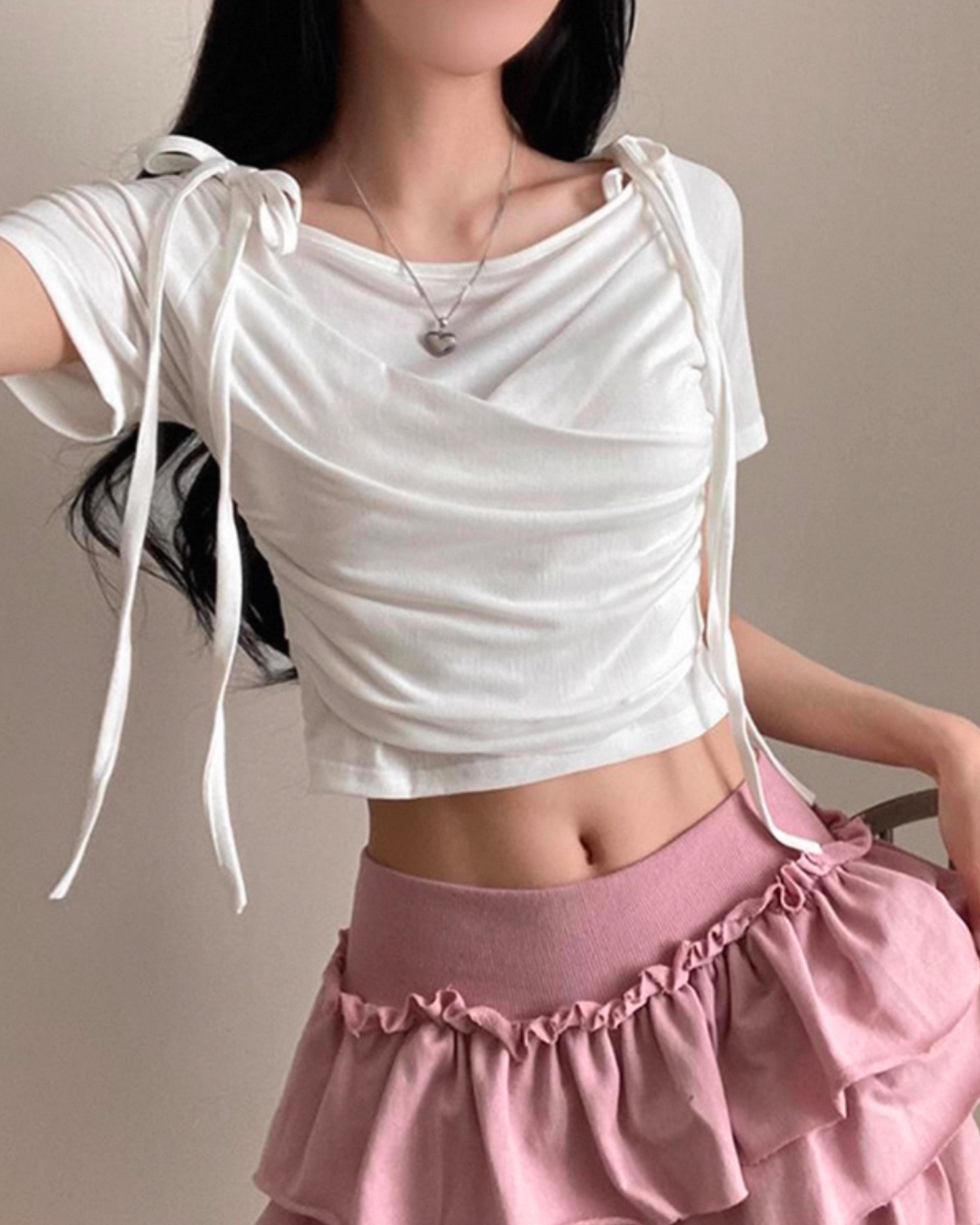 【 𝗦𝗹𝗶𝗺 𝗖𝘂𝘁 -`♡´-𝗣𝗜𝗖𝗞 早鳥 ！ 交叉綁帶𝗗𝗲𝘁𝗮𝗶𝗹】𝗦𝗵𝗶𝗿𝗿𝗶𝗻𝗴 𝗦𝗹𝗶𝗺 𝗖𝘂𝘁 𝗖𝗿𝗼𝗽