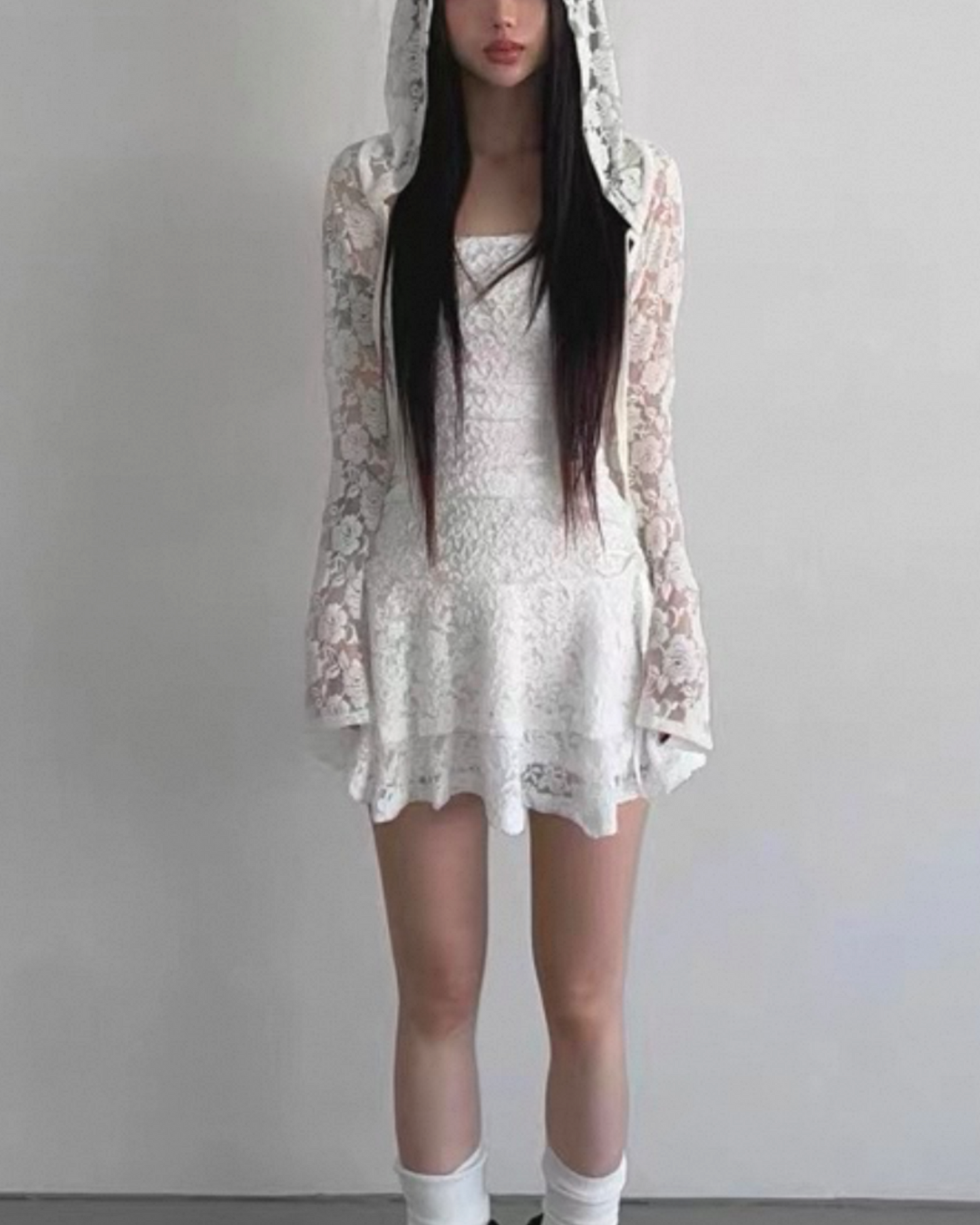 【早鳥～美美花刺繡 🌷高包覆感  ! 傘型皺摺𝗟𝗔𝗬𝗘𝗥 !】𝗙𝗿𝗲𝗻𝗰𝗵 𝗚𝗶𝗿𝗹 𝗢𝗣𝗦