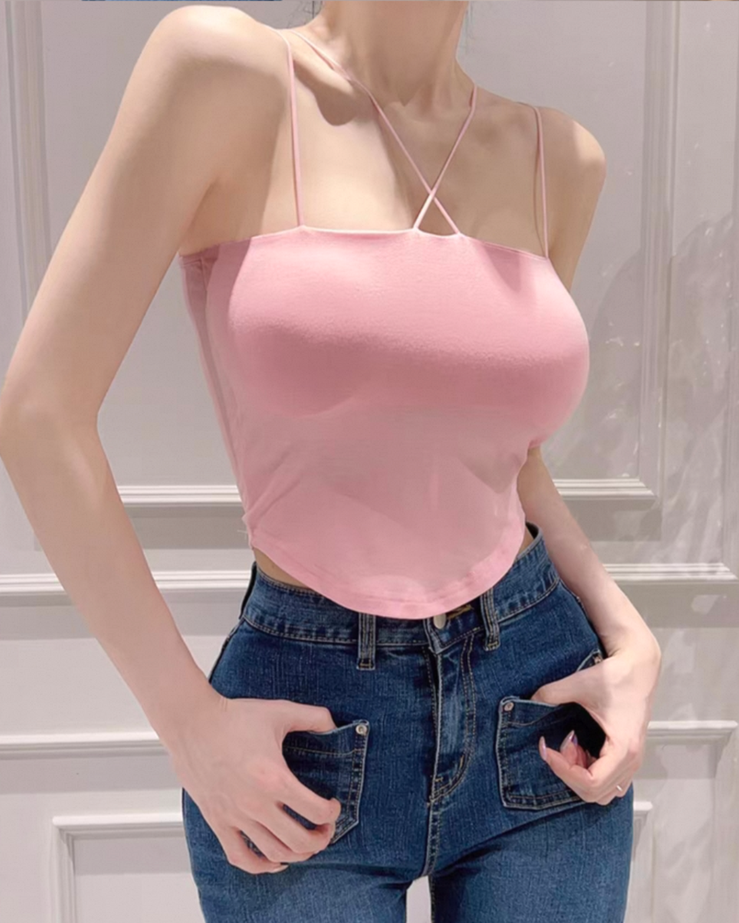 【˗ˋˏ ˗ 細幼帶！𝗣𝘂𝘀𝗵 𝗨𝗽 效果💛💛 】𝗩 𝗧𝘂𝗯𝗲 𝗧𝗼𝗽 (連𝗣𝗔𝗗)