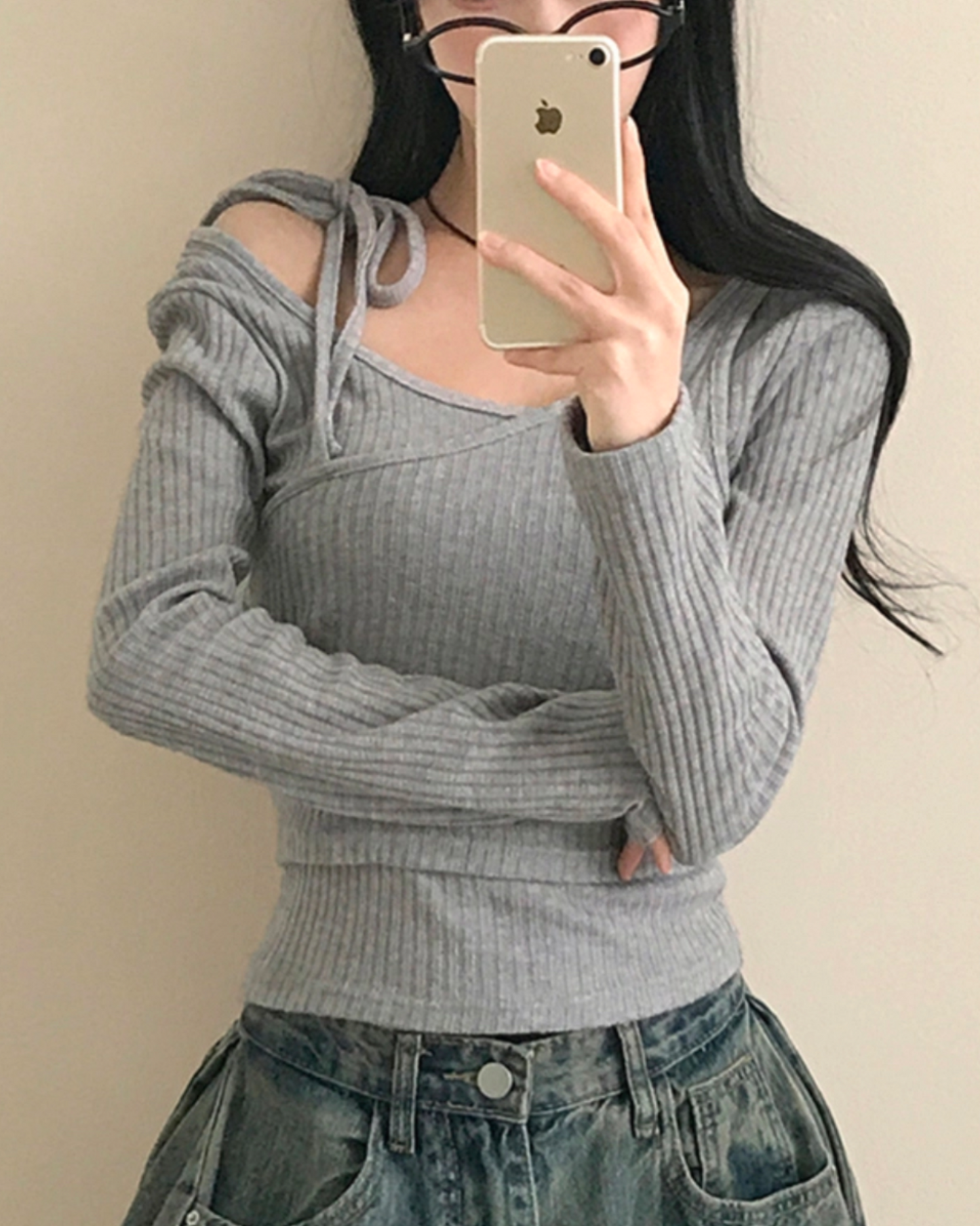 【早鳥價~ 小交疊掛頸𝗩𝗲𝗿.𝟮♡♡ 】𝗥𝗶𝗯𝗯𝗼𝗻 𝗡𝗲𝗰𝗸𝗹𝗮𝗰𝗲 𝗧𝗼𝗽 +𝗩𝗲𝘀𝘁 𝗦𝗲𝘁