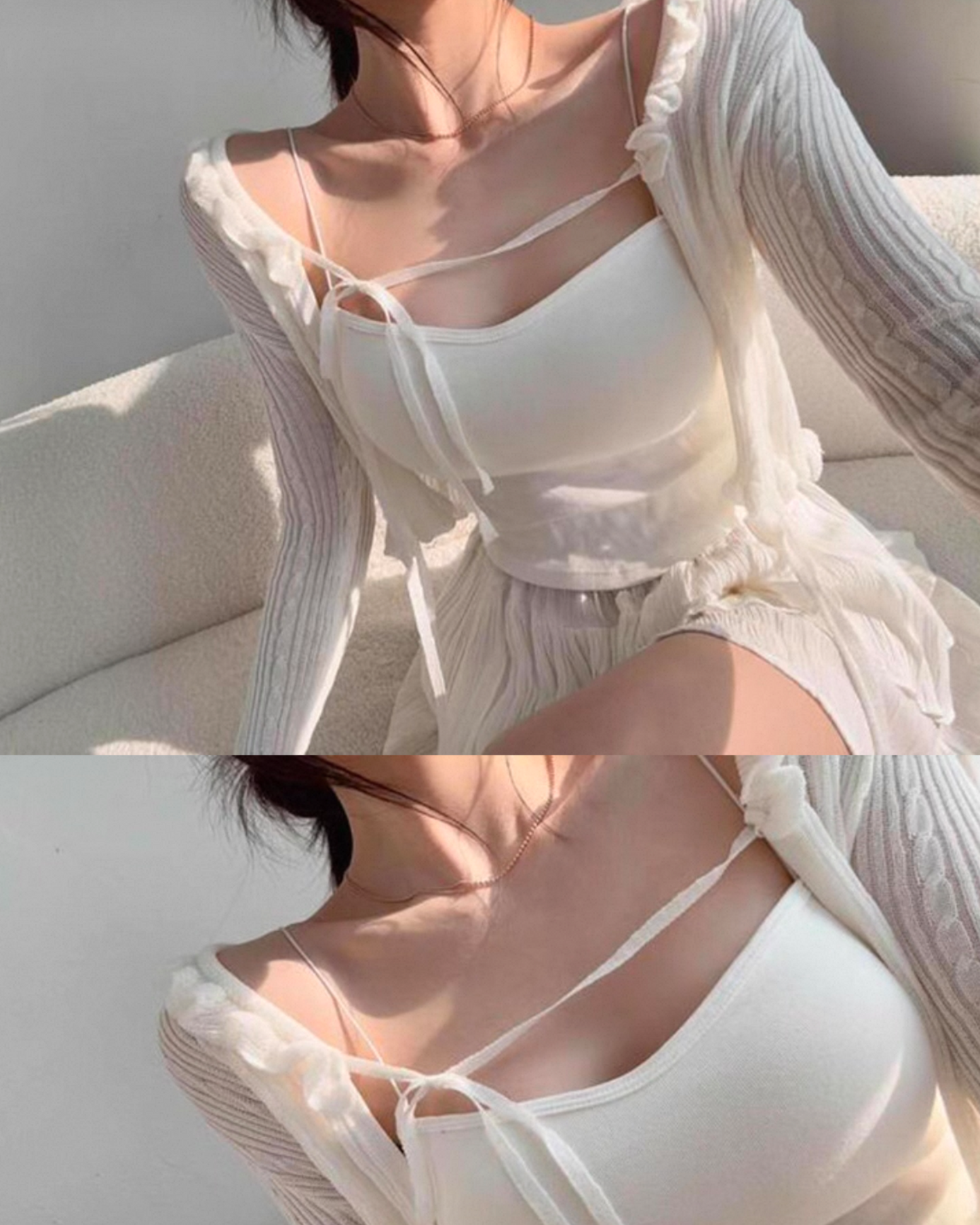 【 💕綁帶入門版～荷葉皺皺邊🍃 推薄荷綠<𝗘𝗮𝗿𝗹𝘆 𝗕𝗶𝗿𝗱>】𝗟𝗲𝗮𝗳 𝗨𝗽 𝗢𝘂𝘁𝗲𝗿