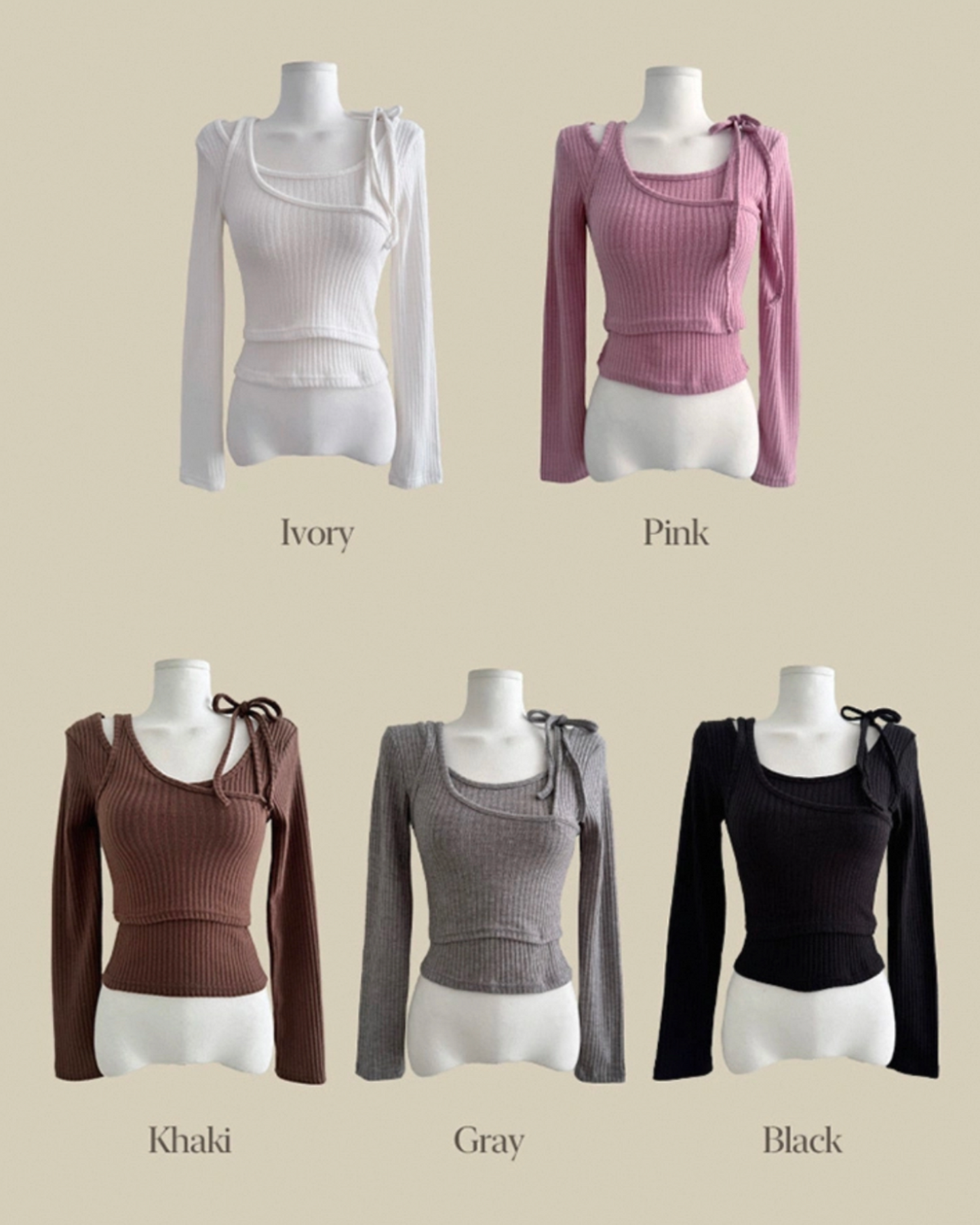 【早鳥價~ 小交疊掛頸𝗩𝗲𝗿.𝟮♡♡ 】𝗥𝗶𝗯𝗯𝗼𝗻 𝗡𝗲𝗰𝗸𝗹𝗮𝗰𝗲 𝗧𝗼𝗽 +𝗩𝗲𝘀𝘁 𝗦𝗲𝘁