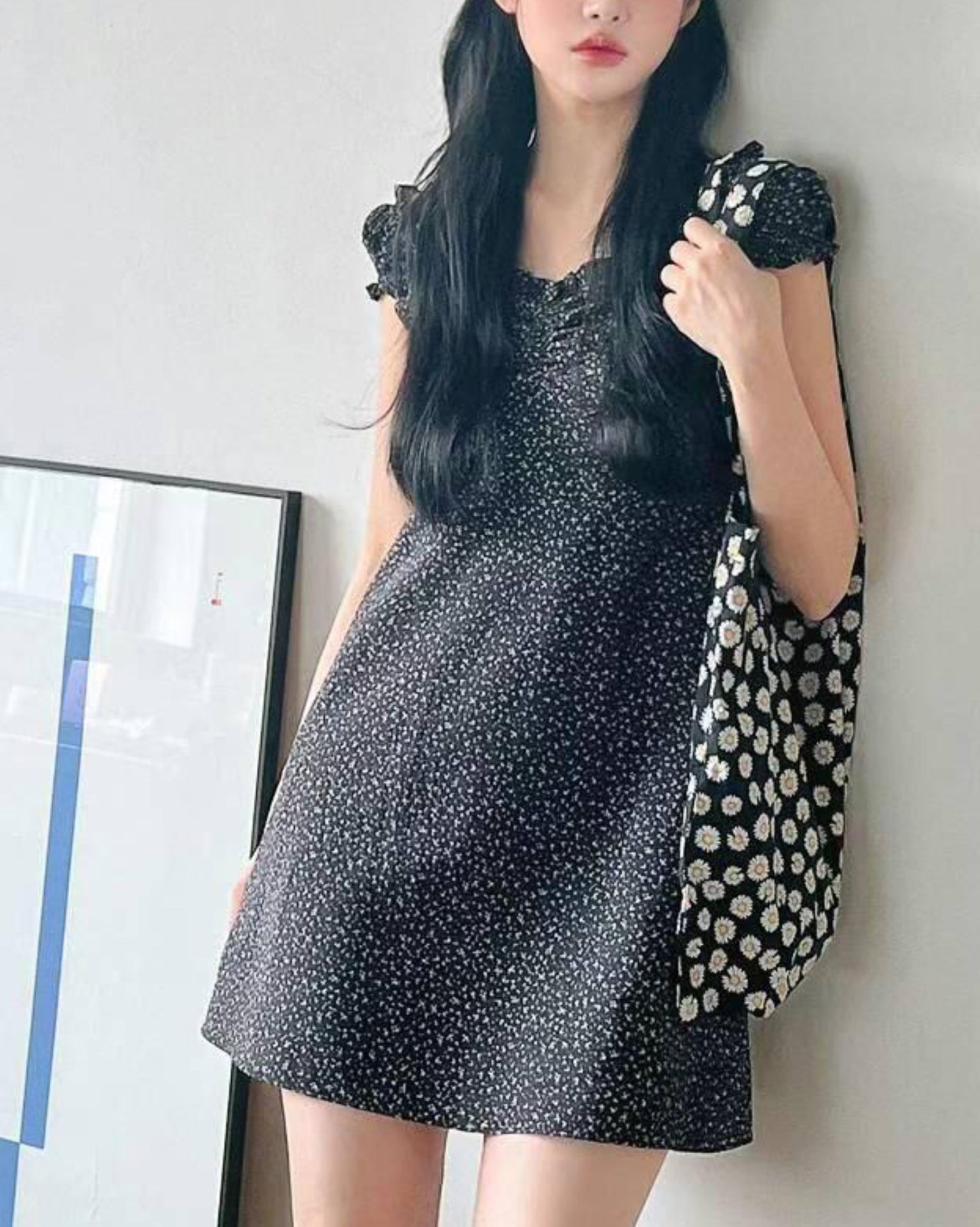 【''₊˚.🎧 ✩｡約會系列💗𝗢𝗻𝗻𝗶風💗溫柔靚碎花裙 】公主袖碎花裙