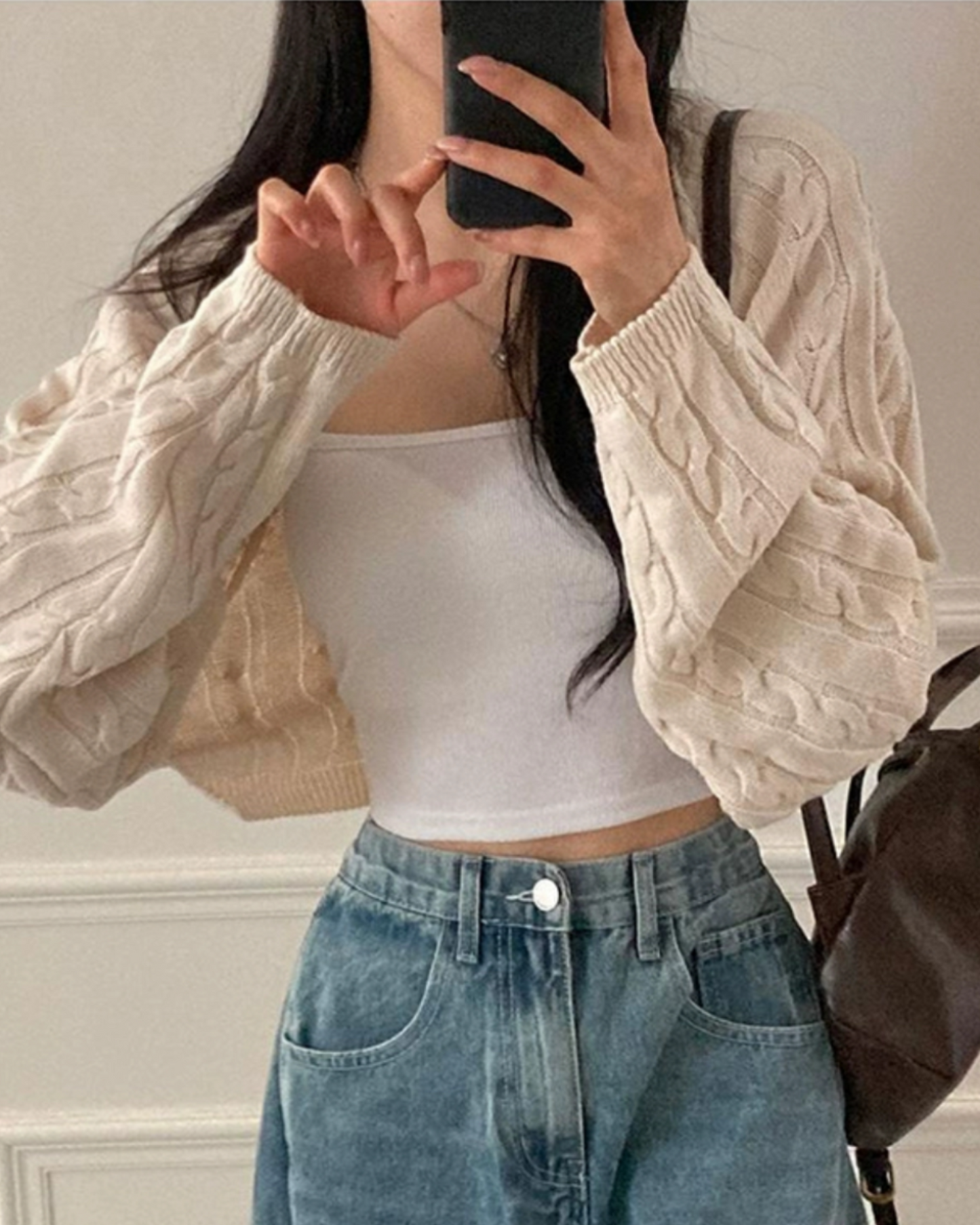 【 美美編織+ 麻花紋🌹🌹｜成套連背心入.ᐟ.ᐟ】 𝗙𝗹𝗼𝘄𝗲𝗿 𝗕𝗮𝘁 𝗢𝘂𝘁𝗲𝗿 + 𝗩𝗲𝘀𝘁 𝗦𝗲𝘁