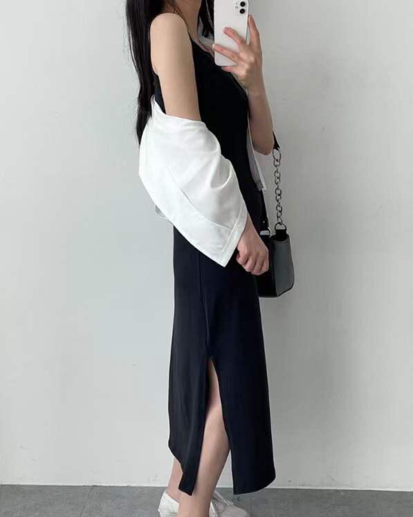 【早鳥價 | 高個子必入.ᐟ.ᐟ】吊帶小開叉連身裙